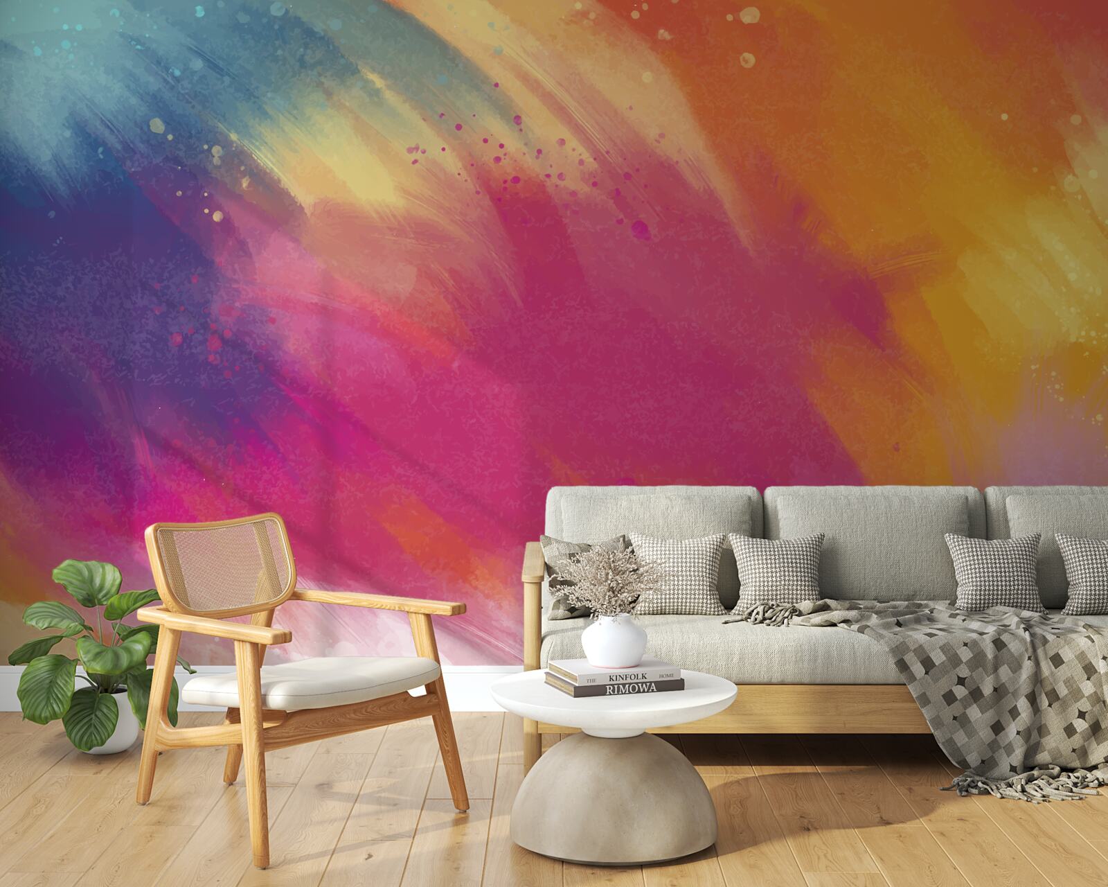 Fotobehang regenboog in de ruimte