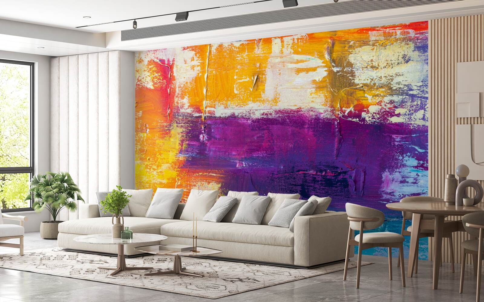 voor de woonkamer fotobehang