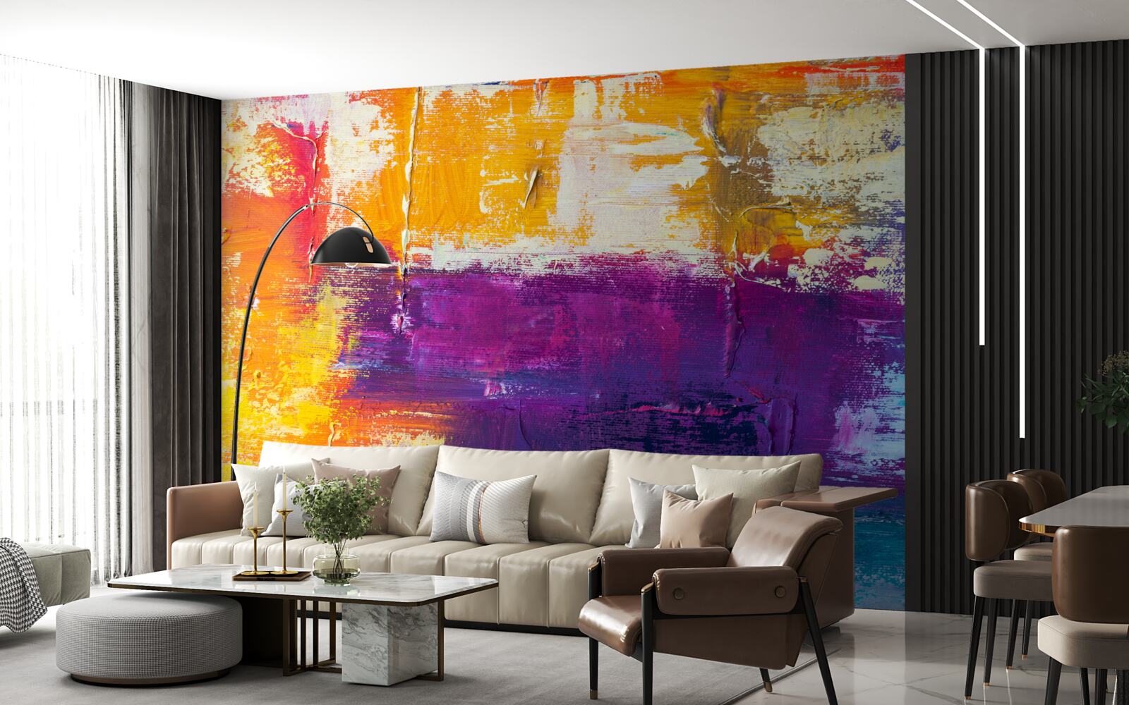 Fotobehang zonsondergang cottage bij de vijver