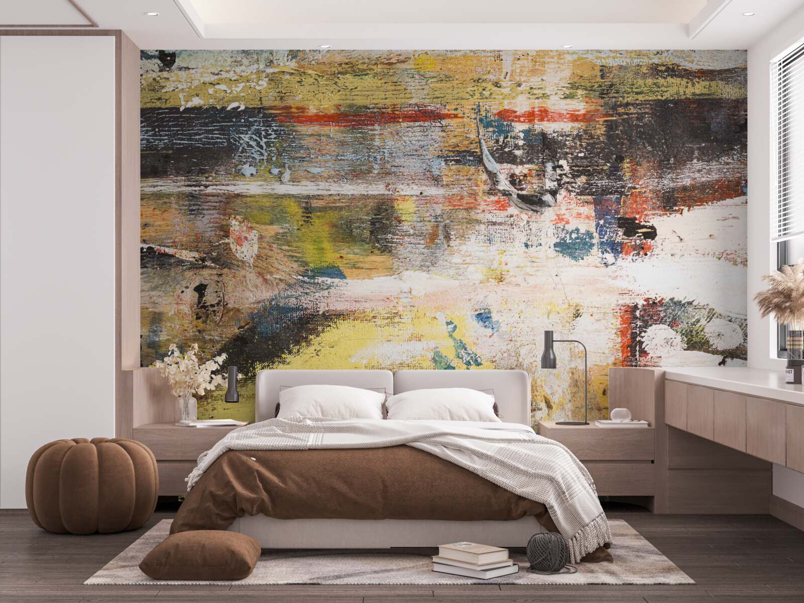 Fotobehang een zandstrand waar het water zo kalm is