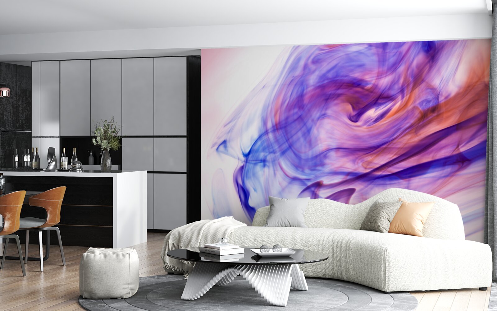 Fotobehang lichtpaarse vlekken