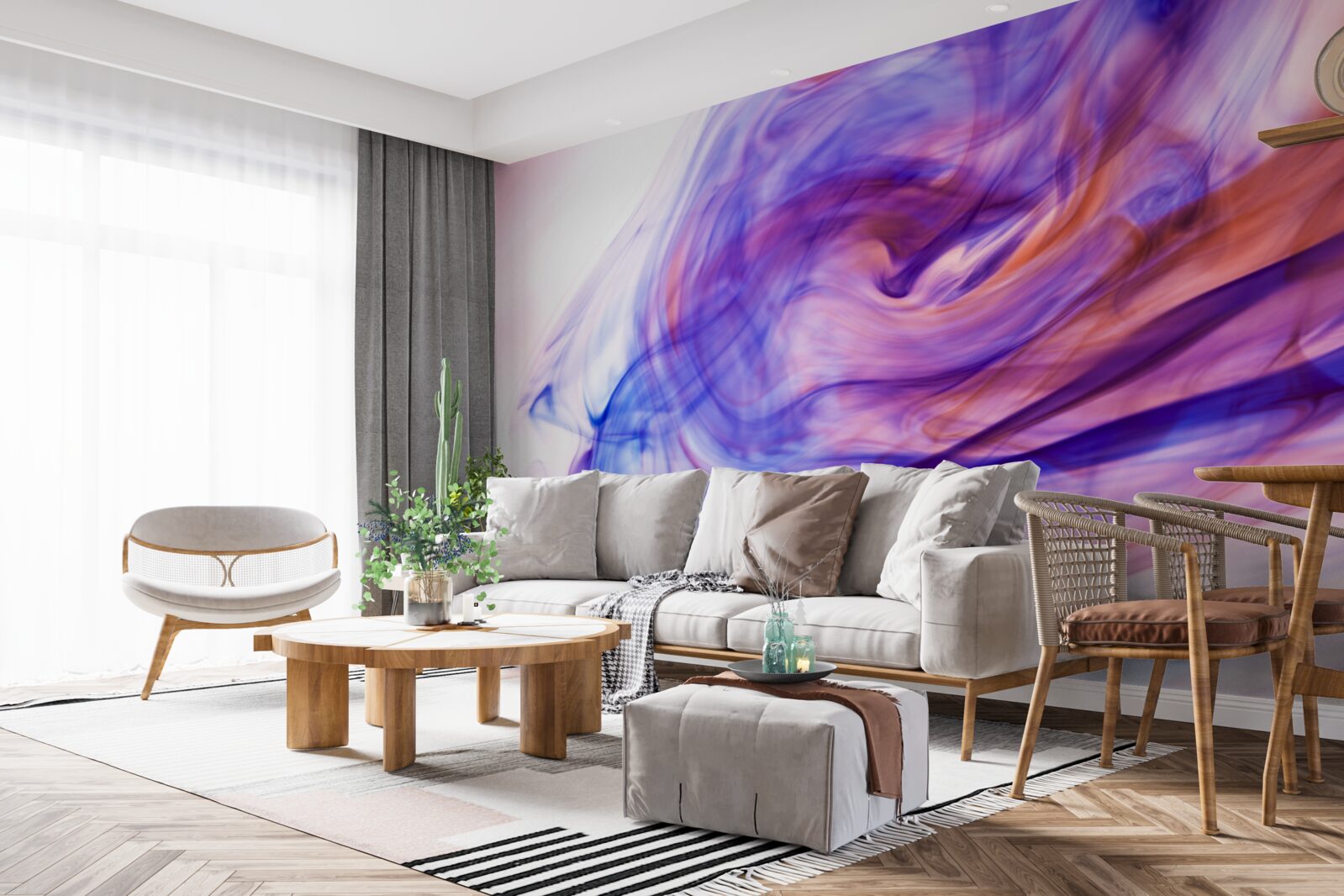 Fotobehang lichtpaarse vlekken