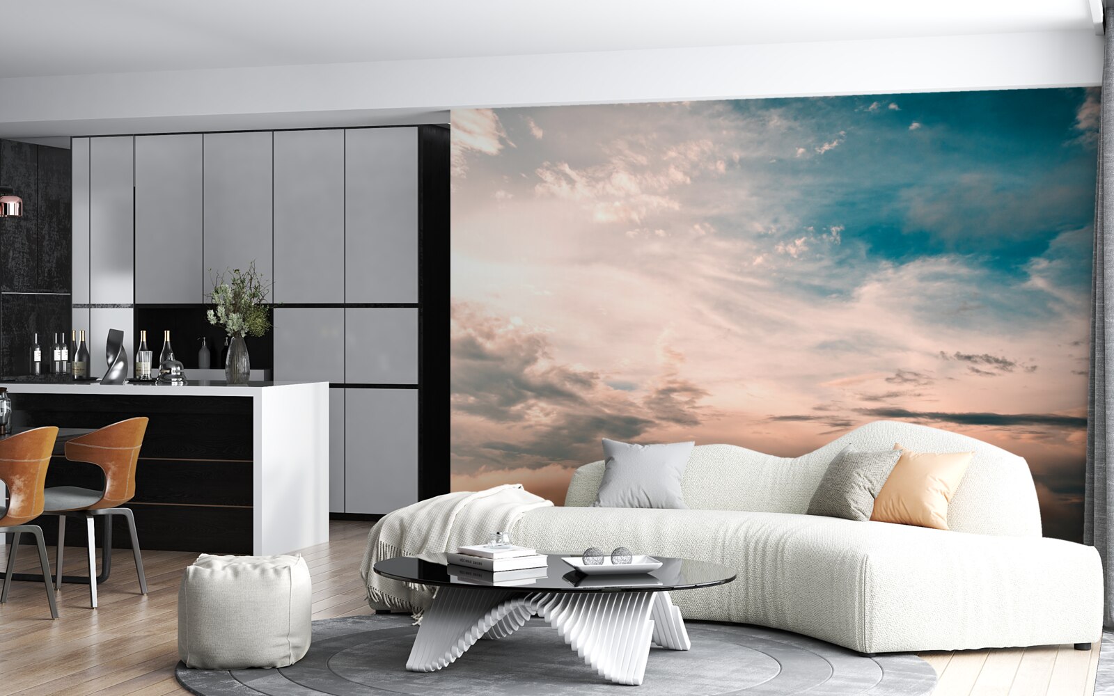 Fotobehang hemel bij zonsopgang