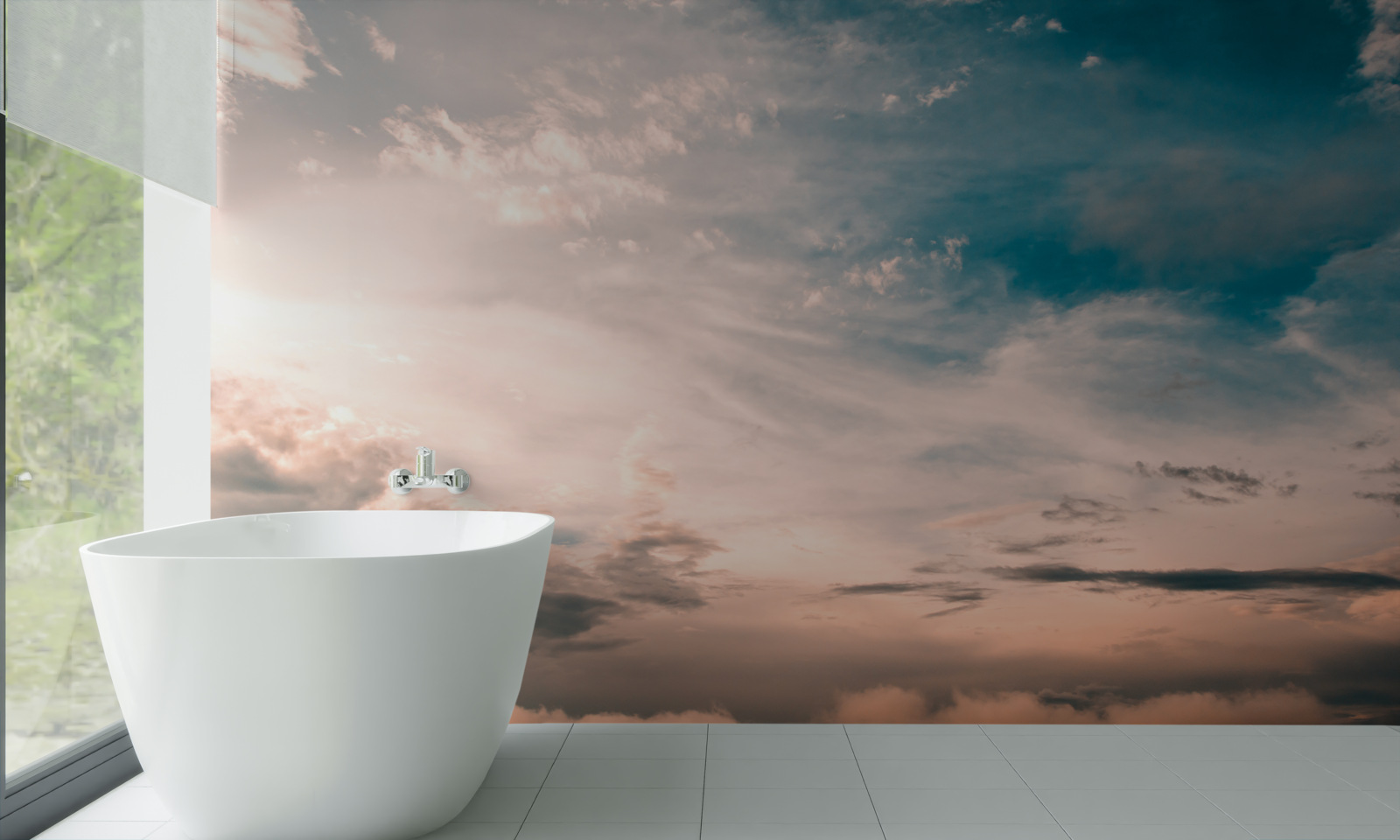 Fotobehang hemel bij zonsopgang