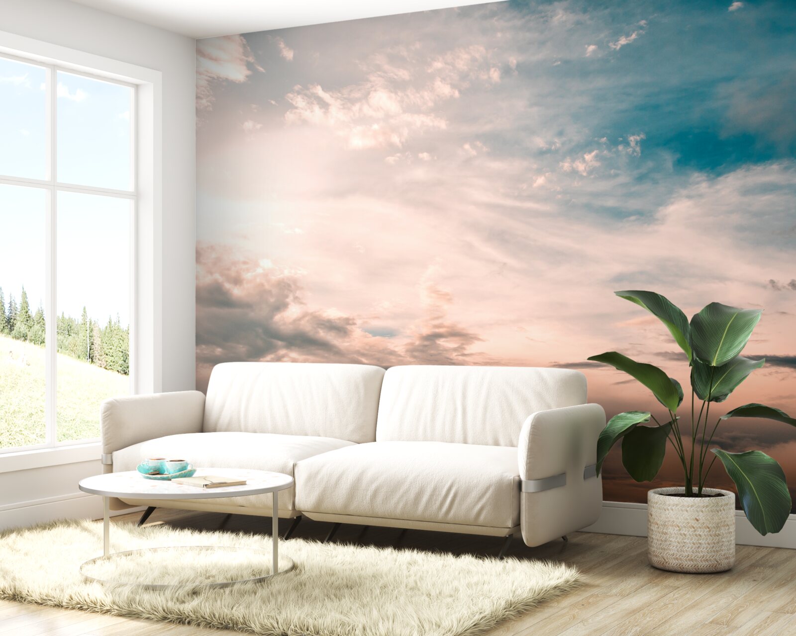 Fotobehang hemel bij zonsopgang