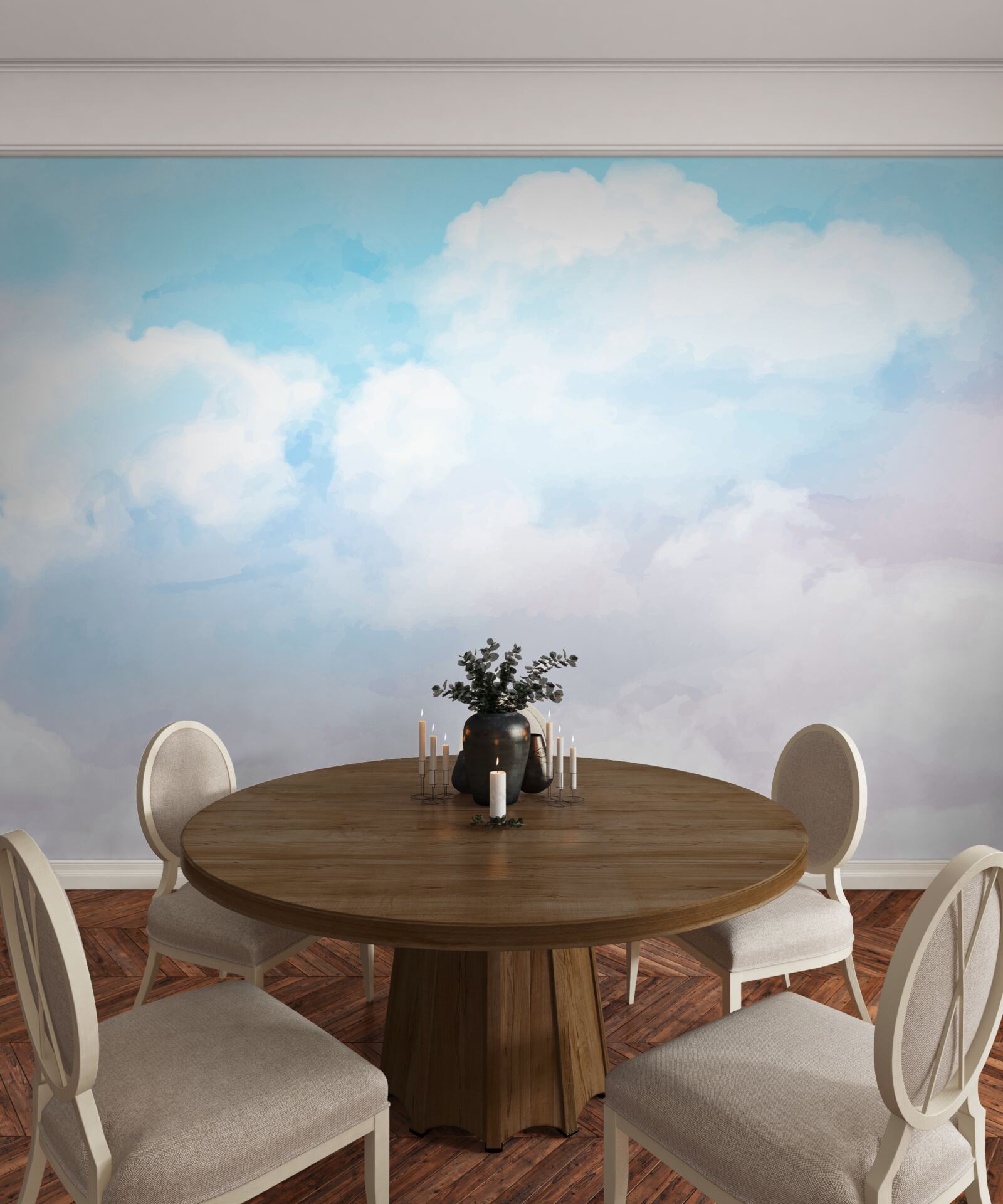 Fotobehang de lucht is helder en kleurrijk