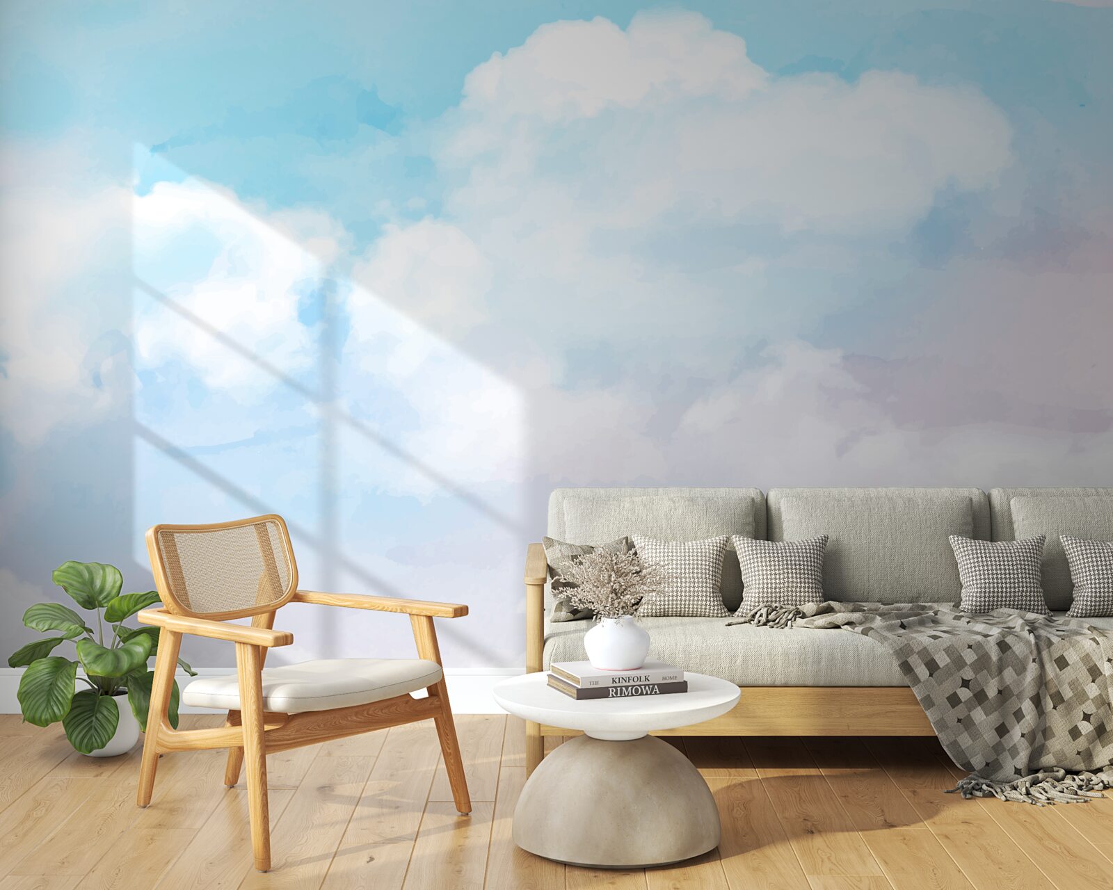 Fotobehang de lucht is helder en kleurrijk