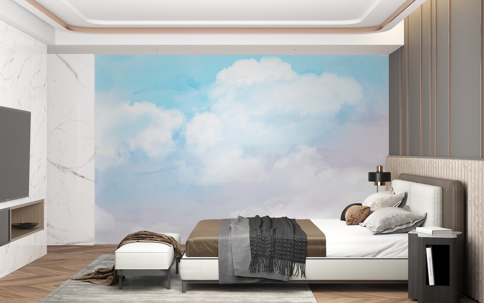 Fotobehang de lucht is helder en kleurrijk