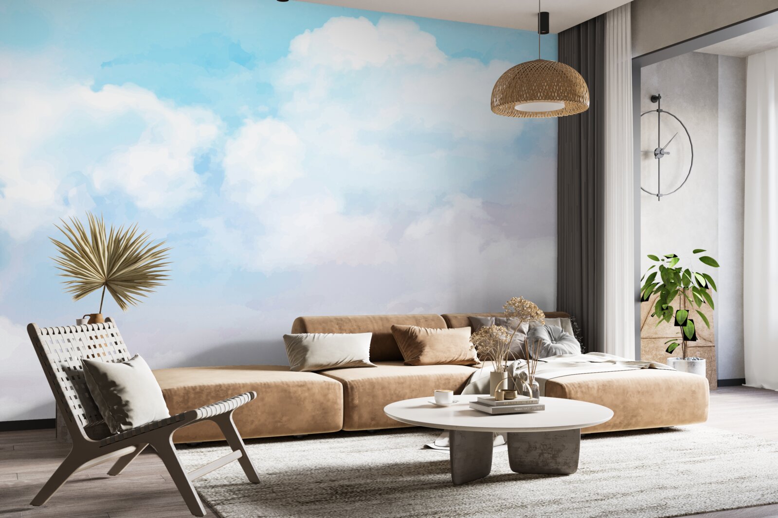 Fotobehang de lucht is helder en kleurrijk