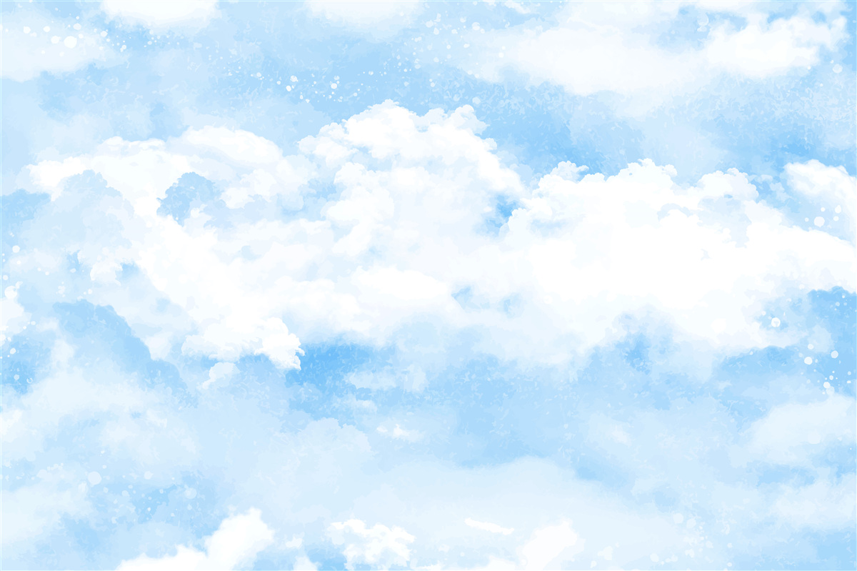 Fotobehang "Blauwe lucht kondigt de komende regen aan".