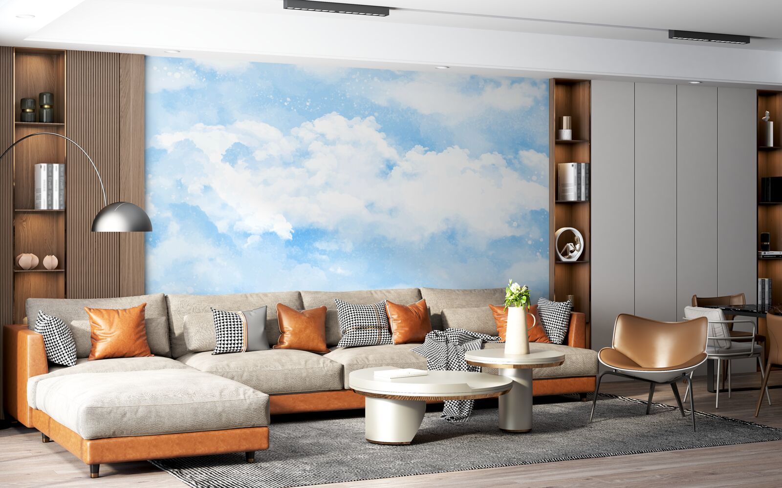 Fotobehang "Blauwe lucht kondigt de komende regen aan".