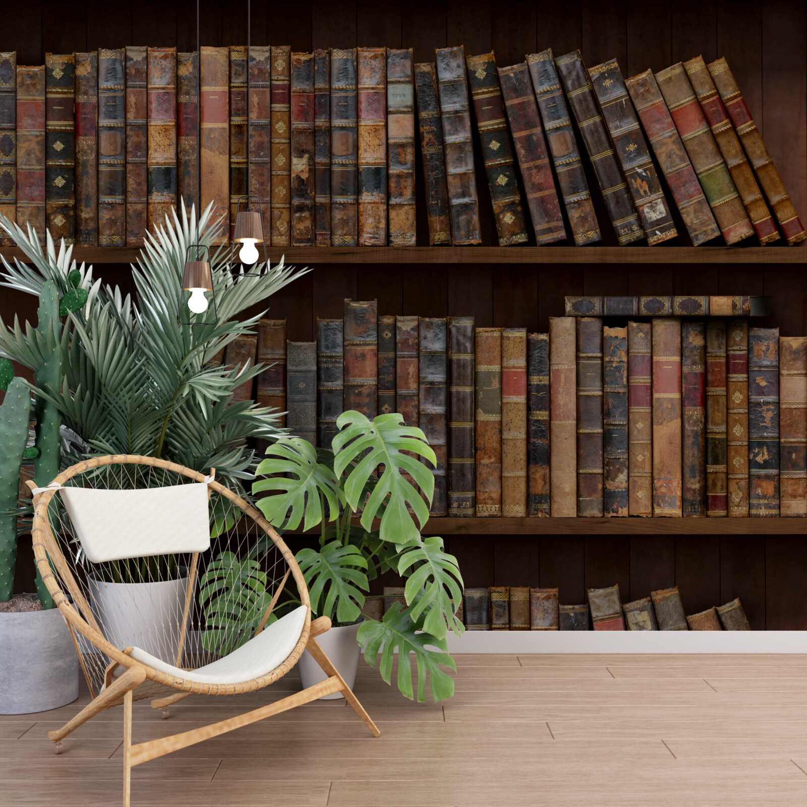 Fotobehang antieke boekdelen op kasten