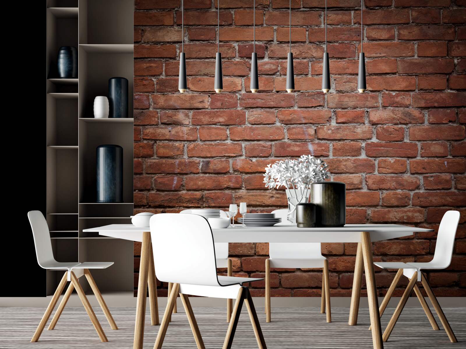 Fotobehang vierkant deel van de muur