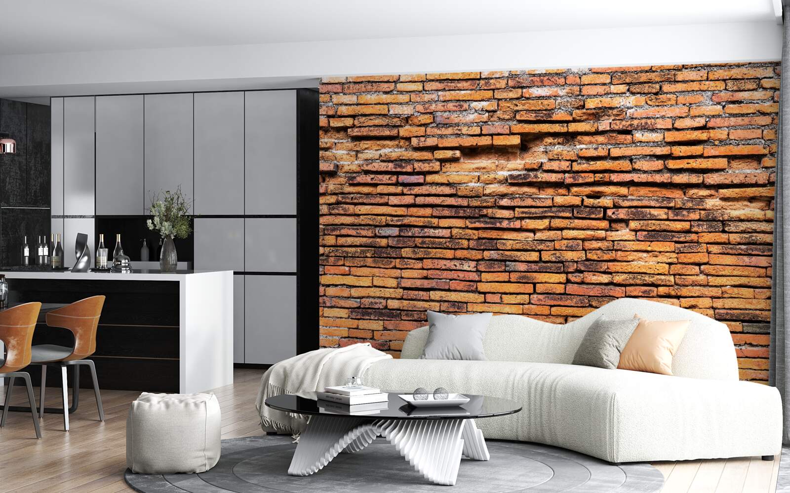 Fotobehang oude buitenmuur