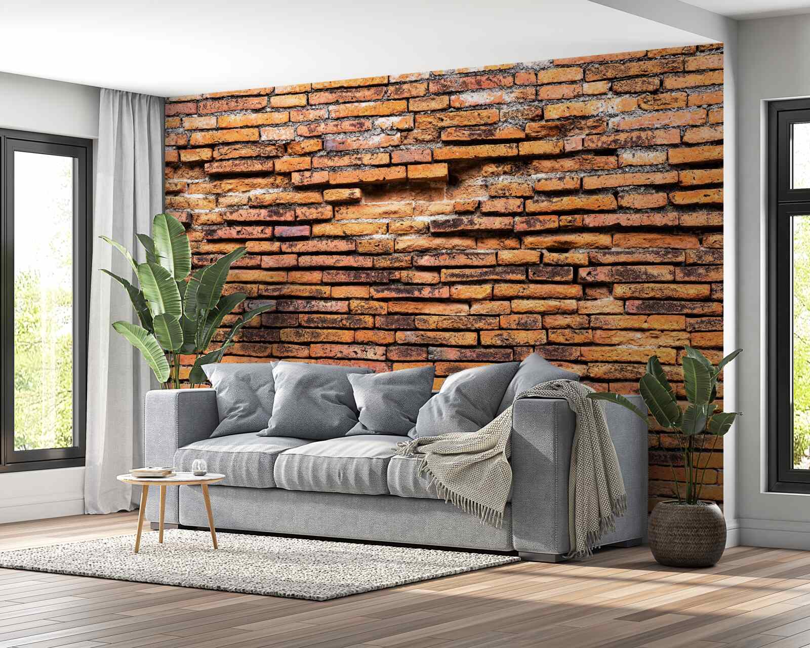 Fotobehang oude buitenmuur