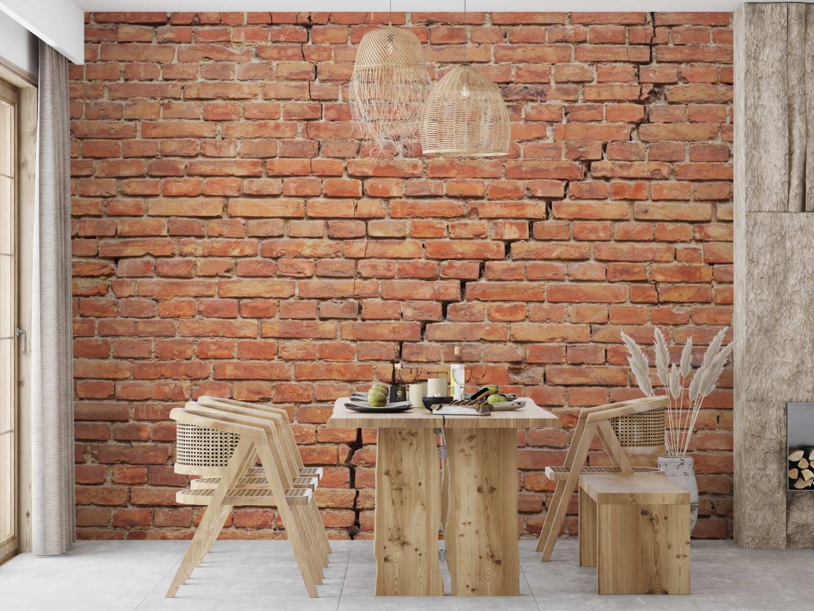 Fotobehang aanzienlijke scheur in de muur