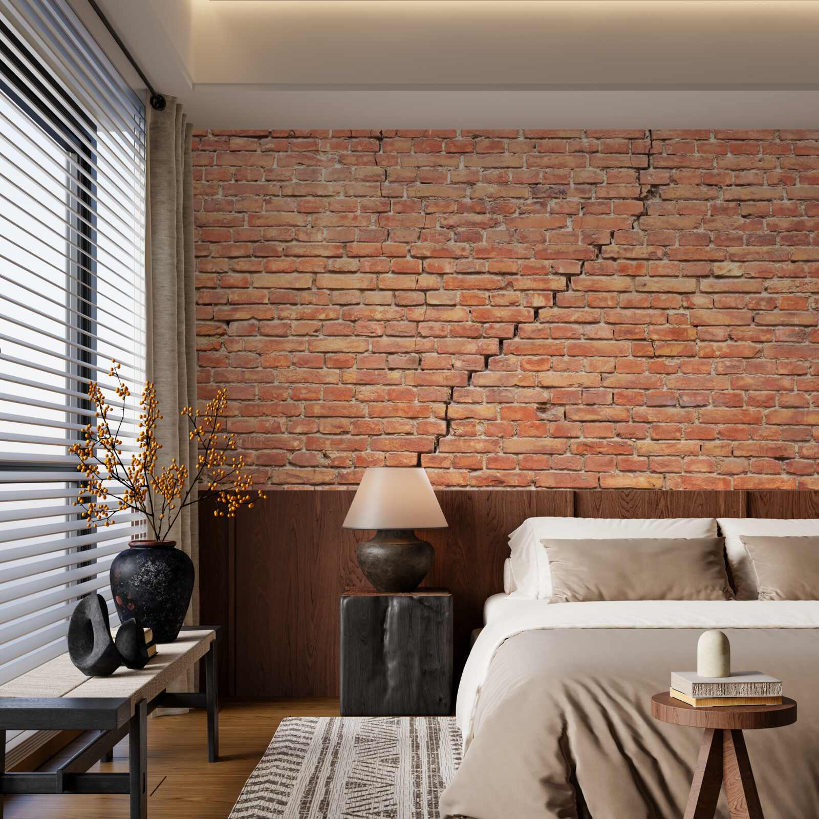 Fotobehang aanzienlijke scheur in de muur