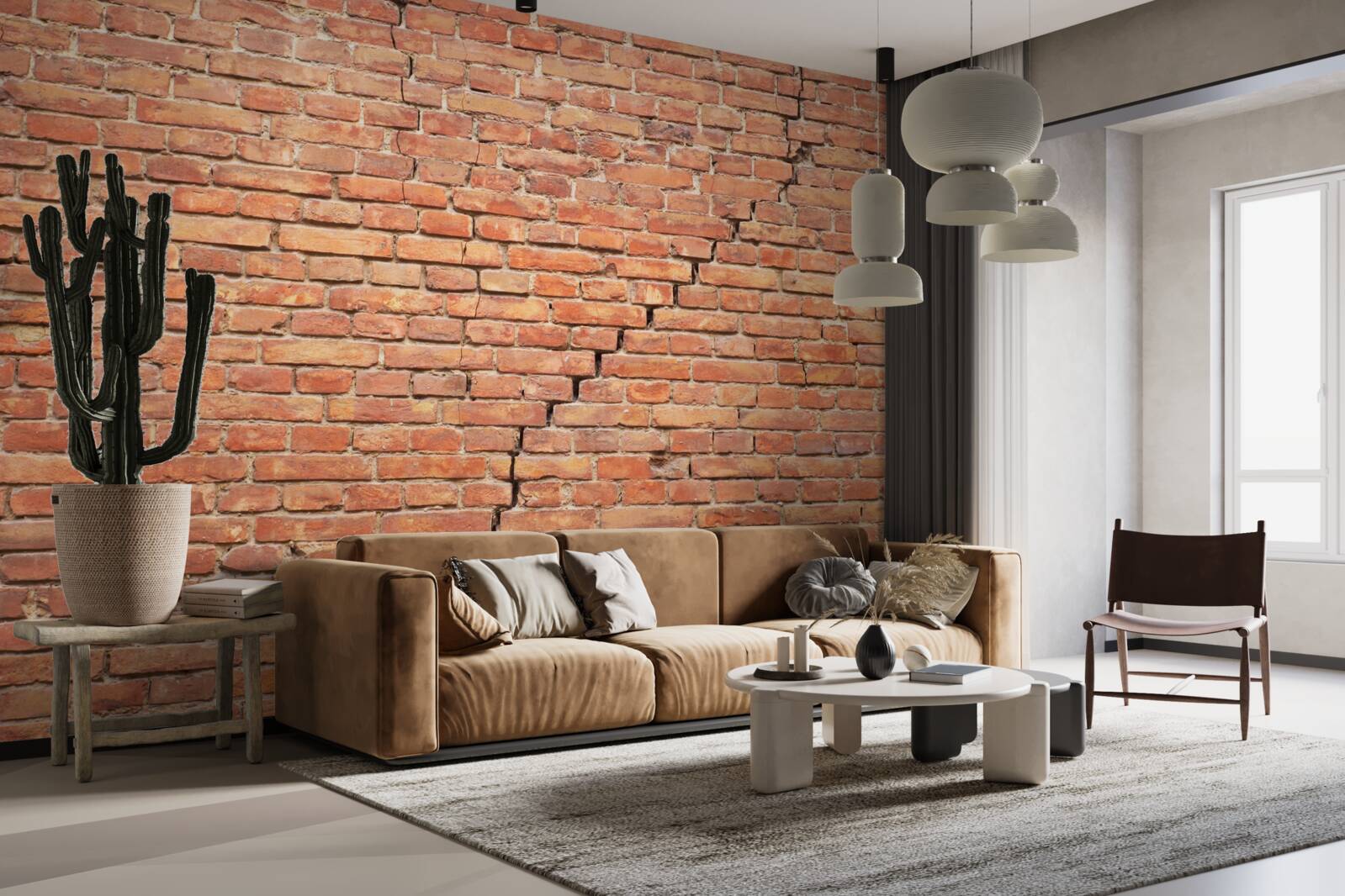 Fotobehang aanzienlijke scheur in de muur