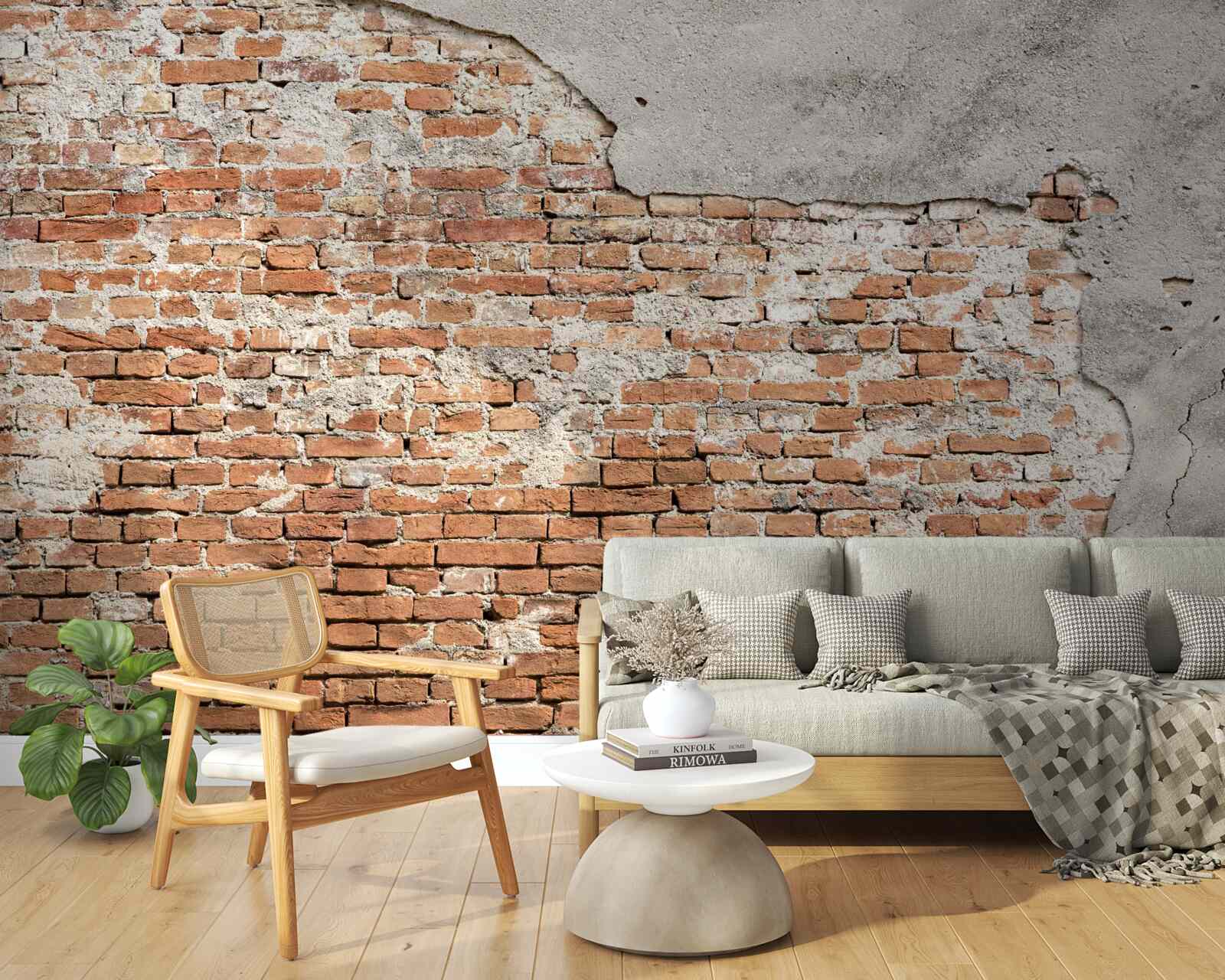 Fotobehang deel van een oude stenen barrière