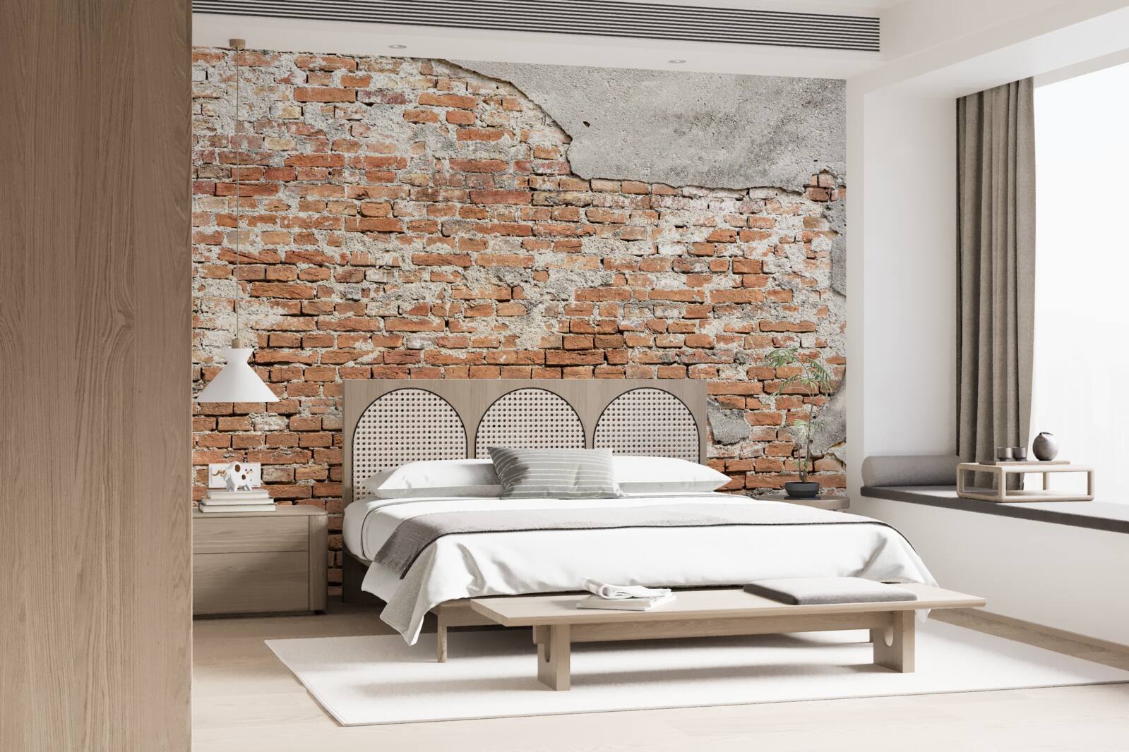 Fotobehang deel van een oude stenen barrière