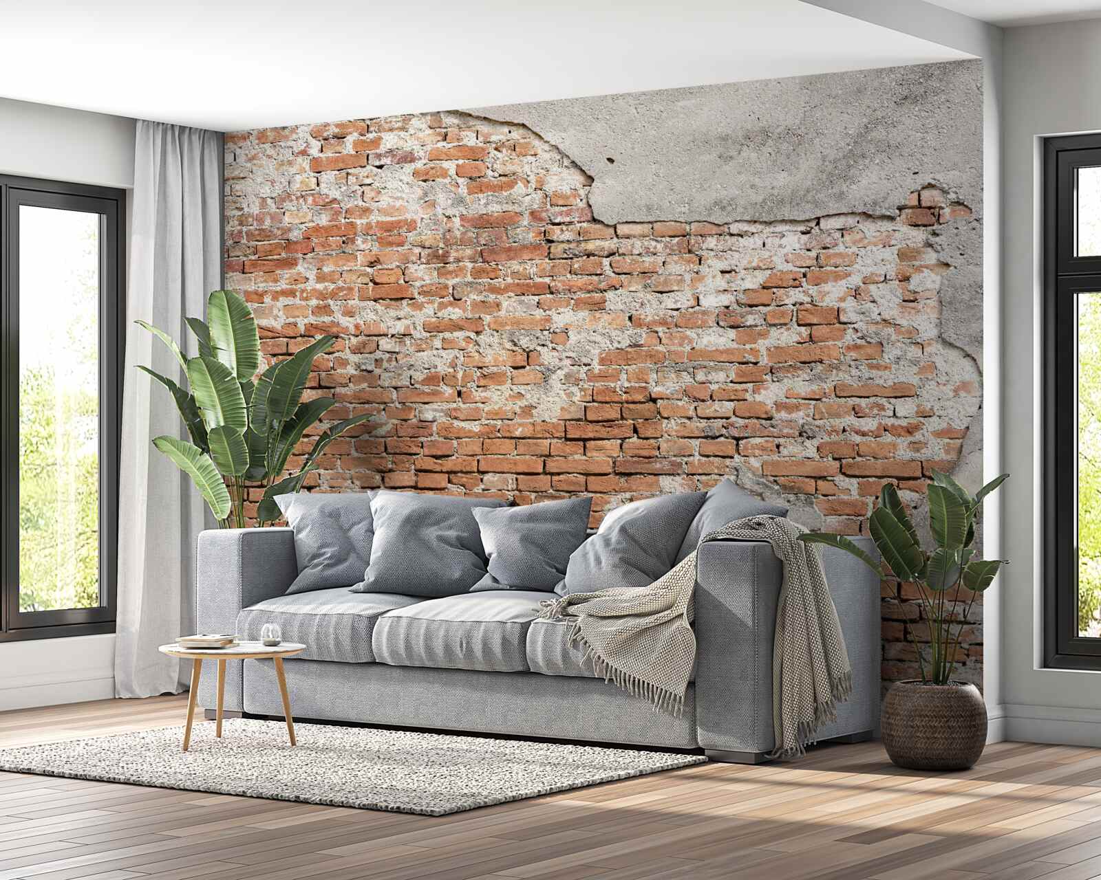 Fotobehang deel van een oude stenen barrière