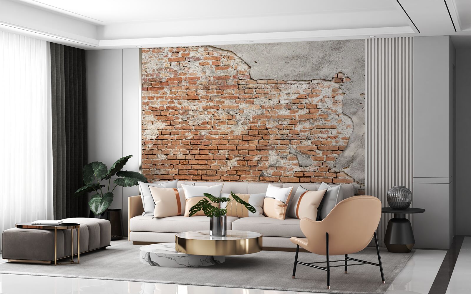 Fotobehang deel van een oude stenen barrière