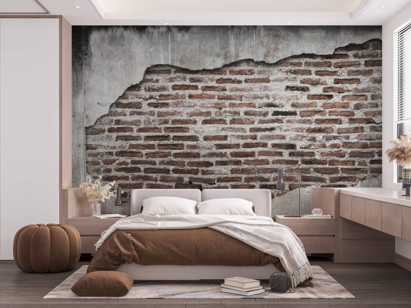 Fotobehang deel van een afgebrokkelde muur