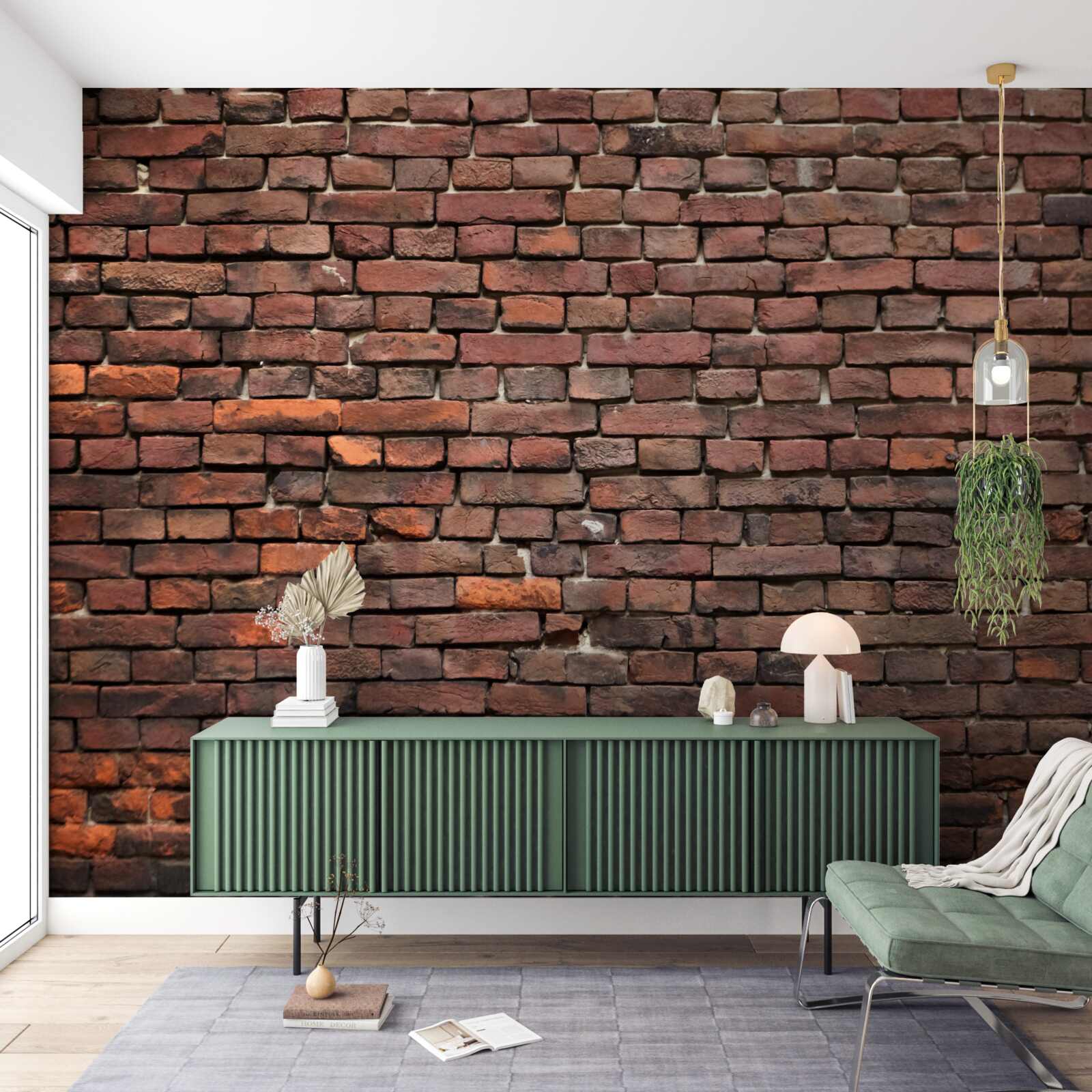 Fotobehang donkere bakstenen muur, ouder dan jaren