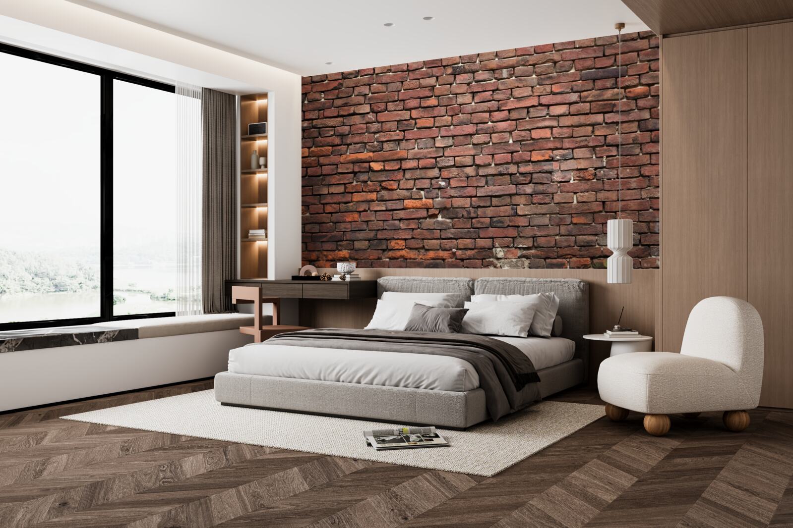 Fotobehang donkere bakstenen muur, ouder dan jaren