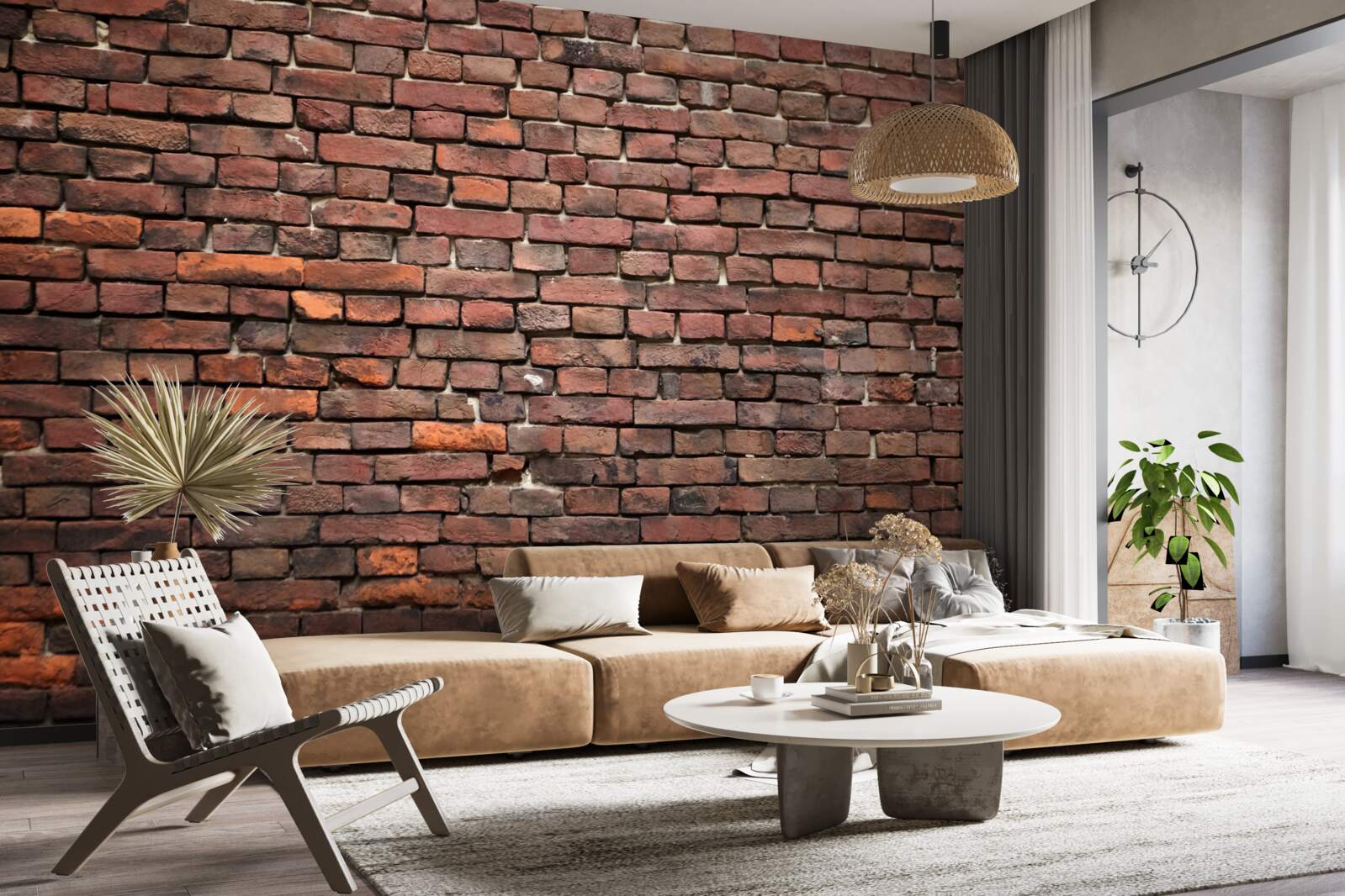 Fotobehang donkere bakstenen muur, ouder dan jaren