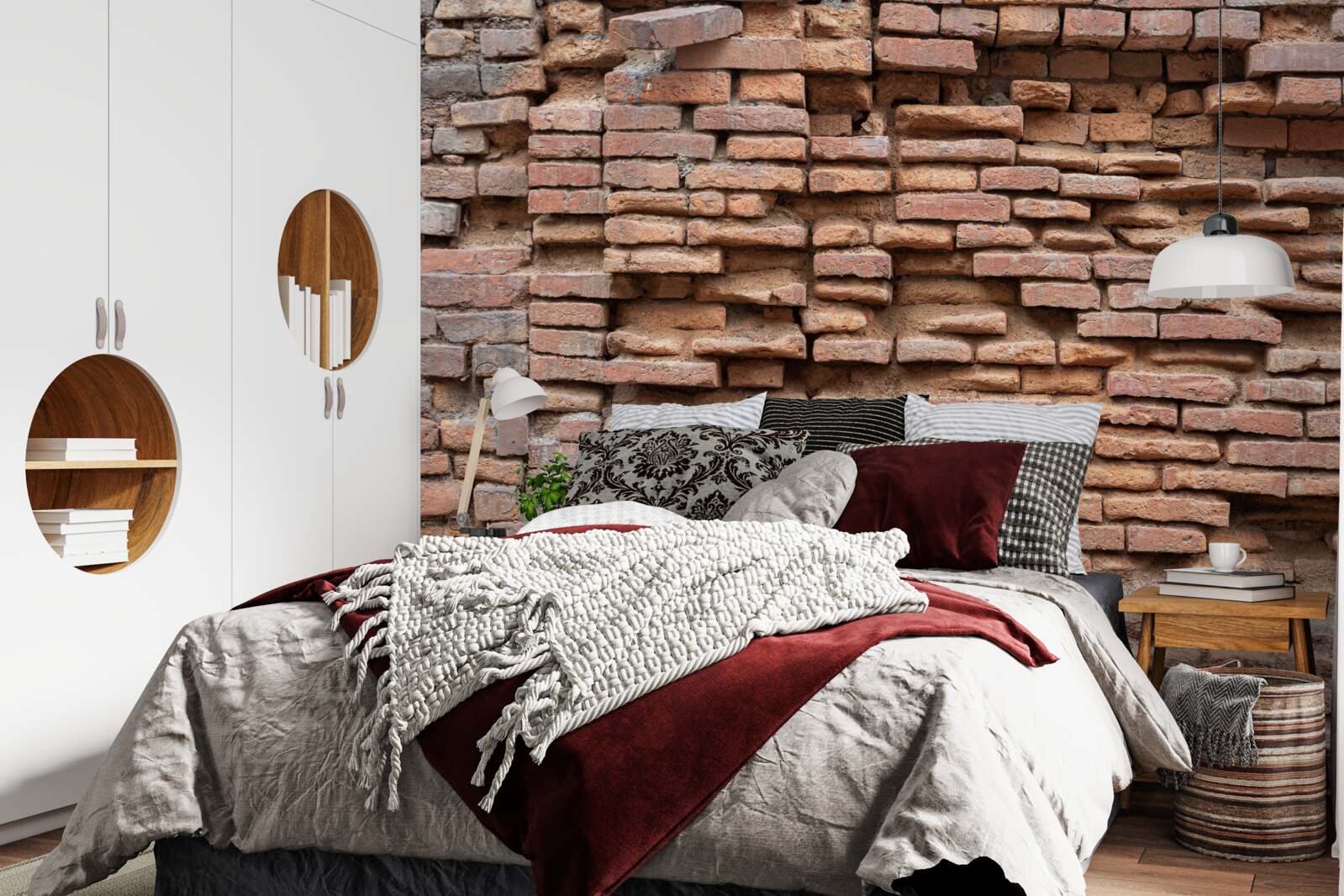 Fotobehang een muur van steen die afbrokkelt