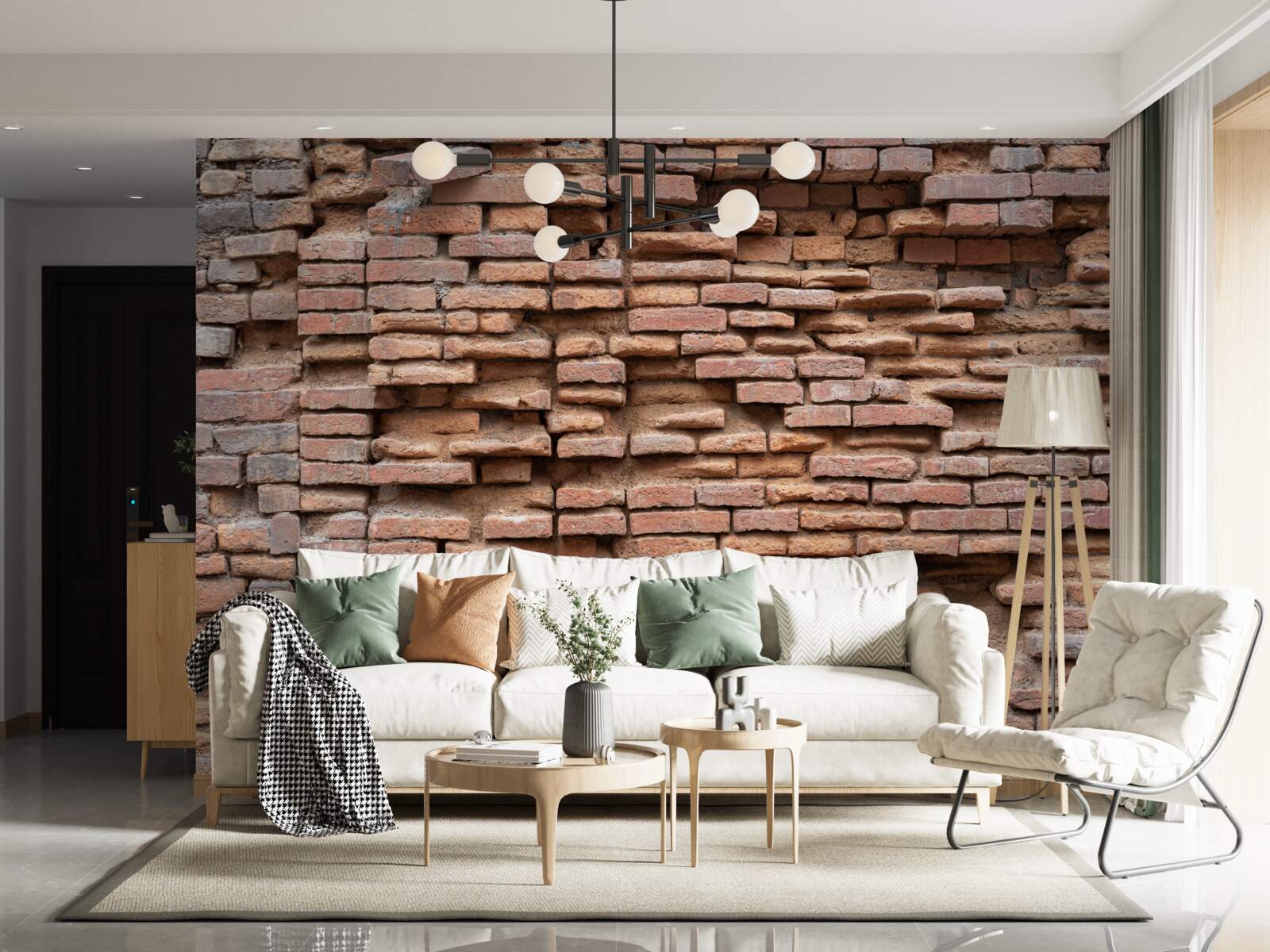 Fotobehang een muur van steen die afbrokkelt