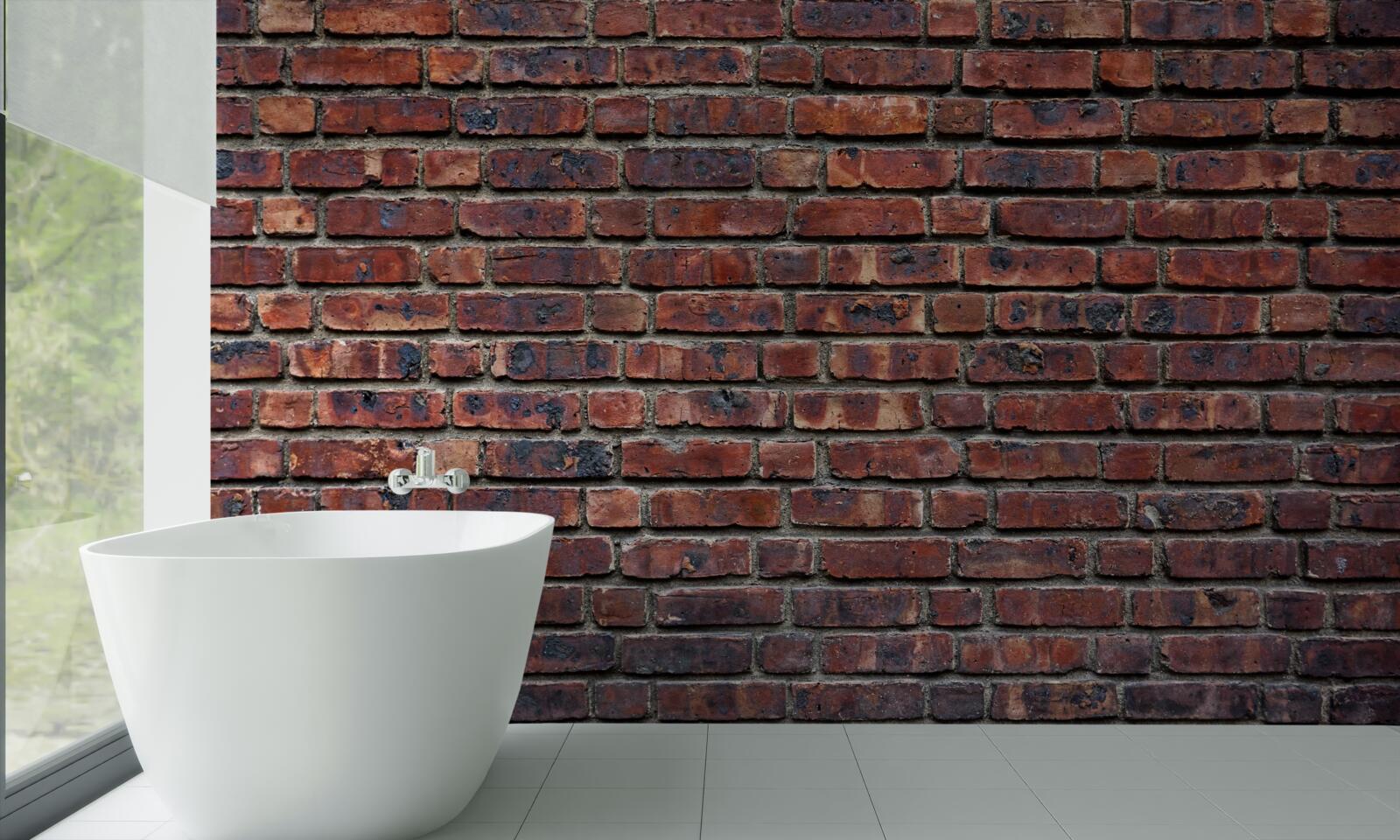 Fotobehang donkere bakstenen muur