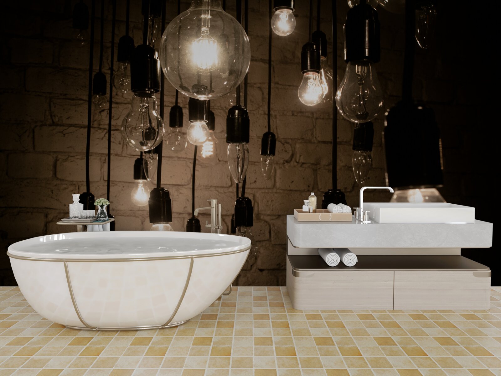 Fotobehang de vormen van de bollen verschillen