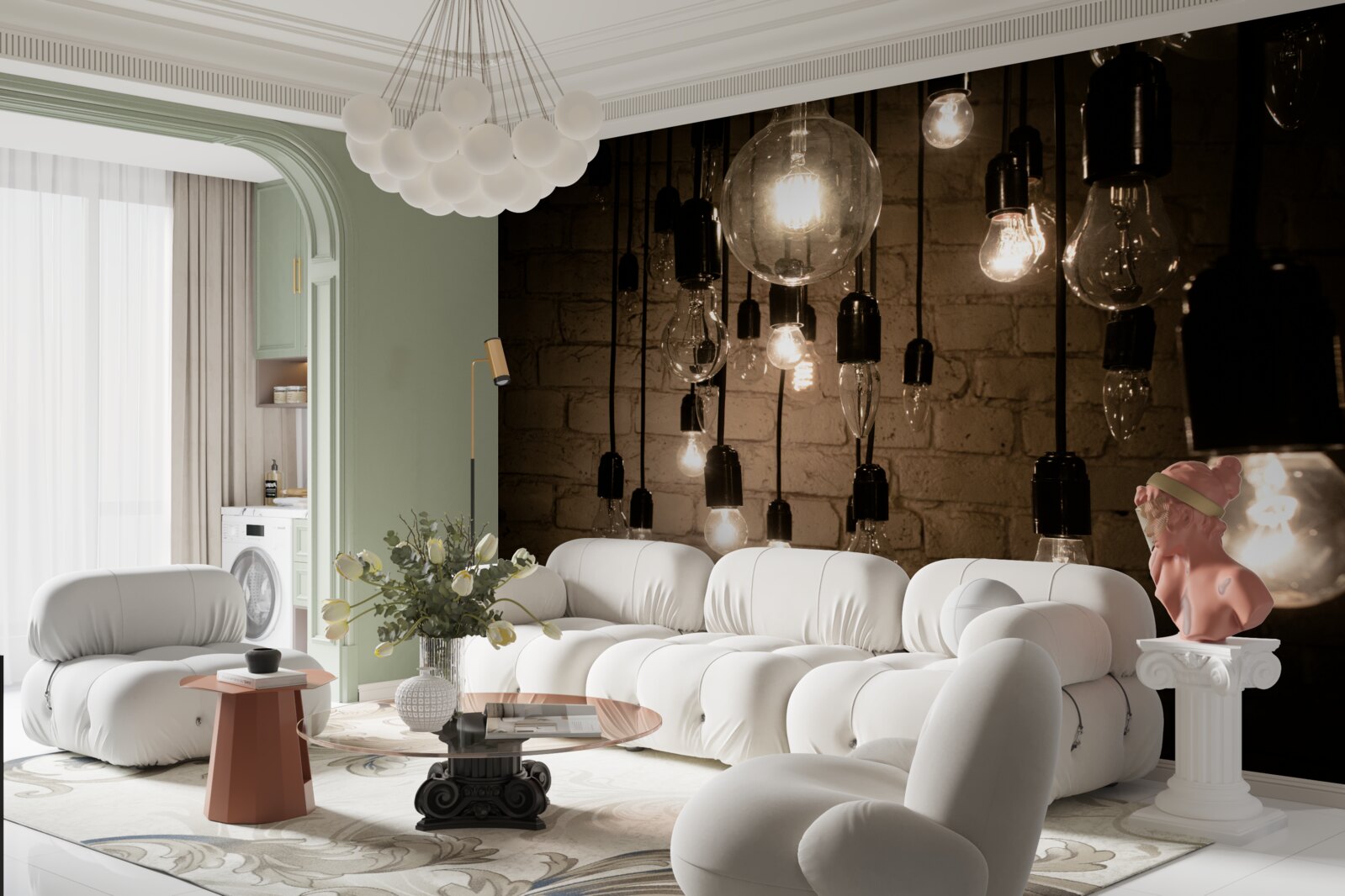 Fotobehang de vormen van de bollen verschillen