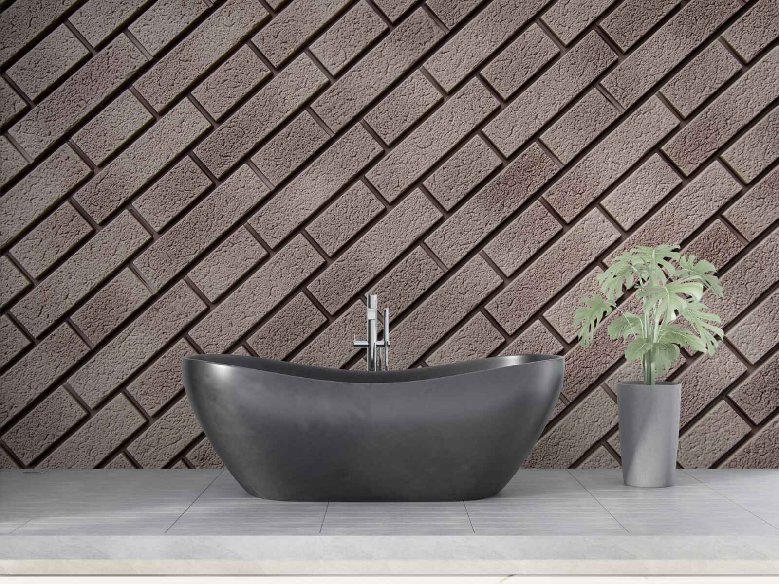 Fotobehang bestrating in perfecte staat