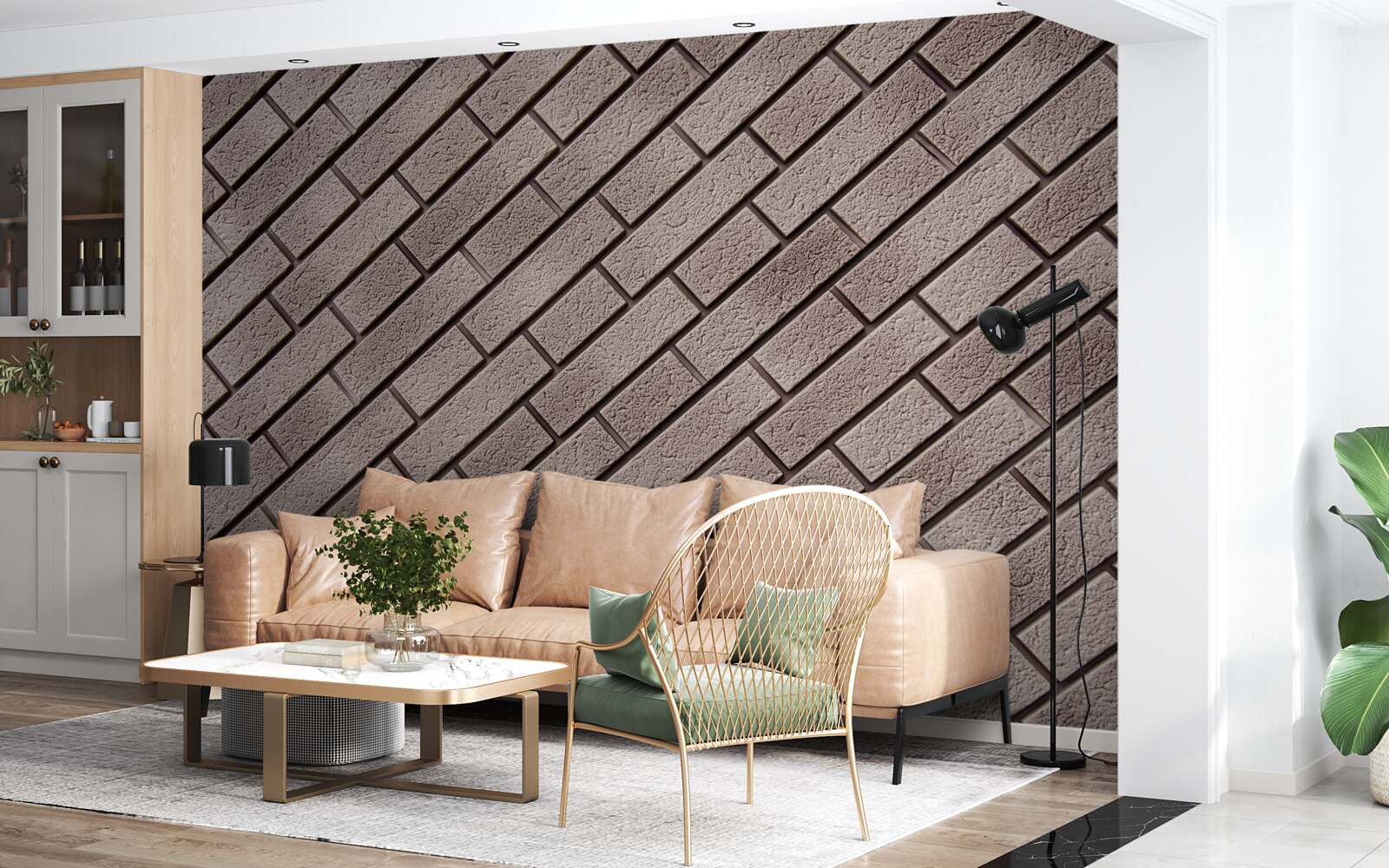 Fotobehang bestrating in perfecte staat