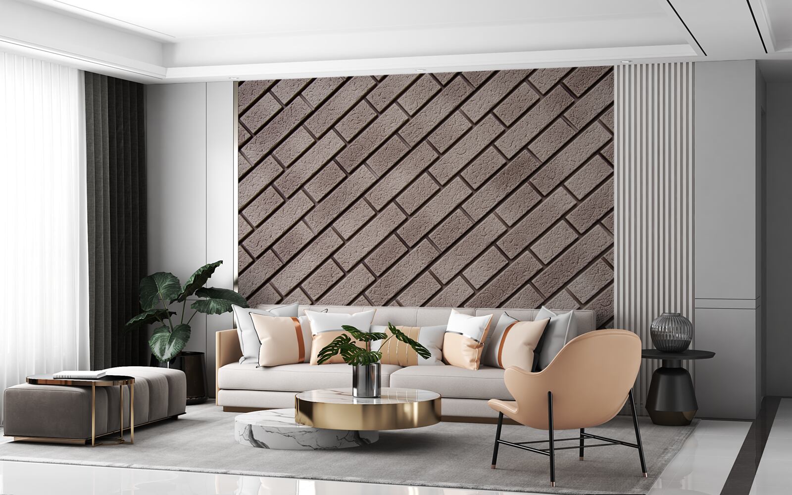 Fotobehang bestrating in perfecte staat