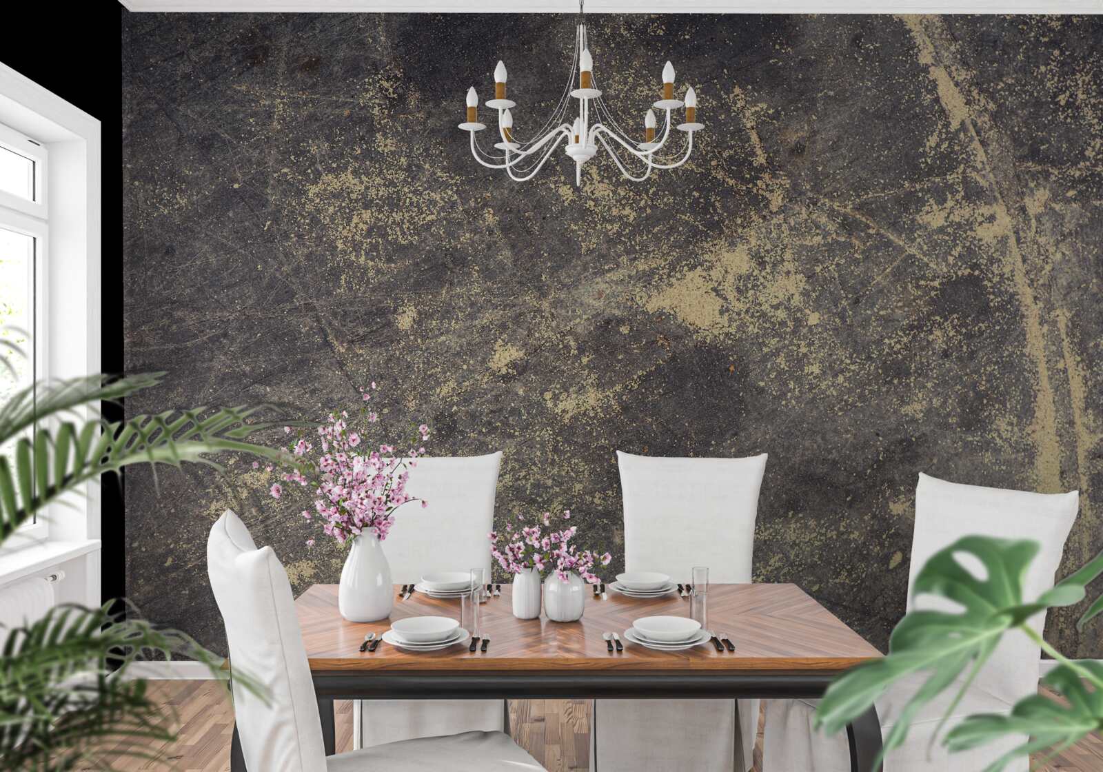 Fotobehang structuur van gescheurd beton