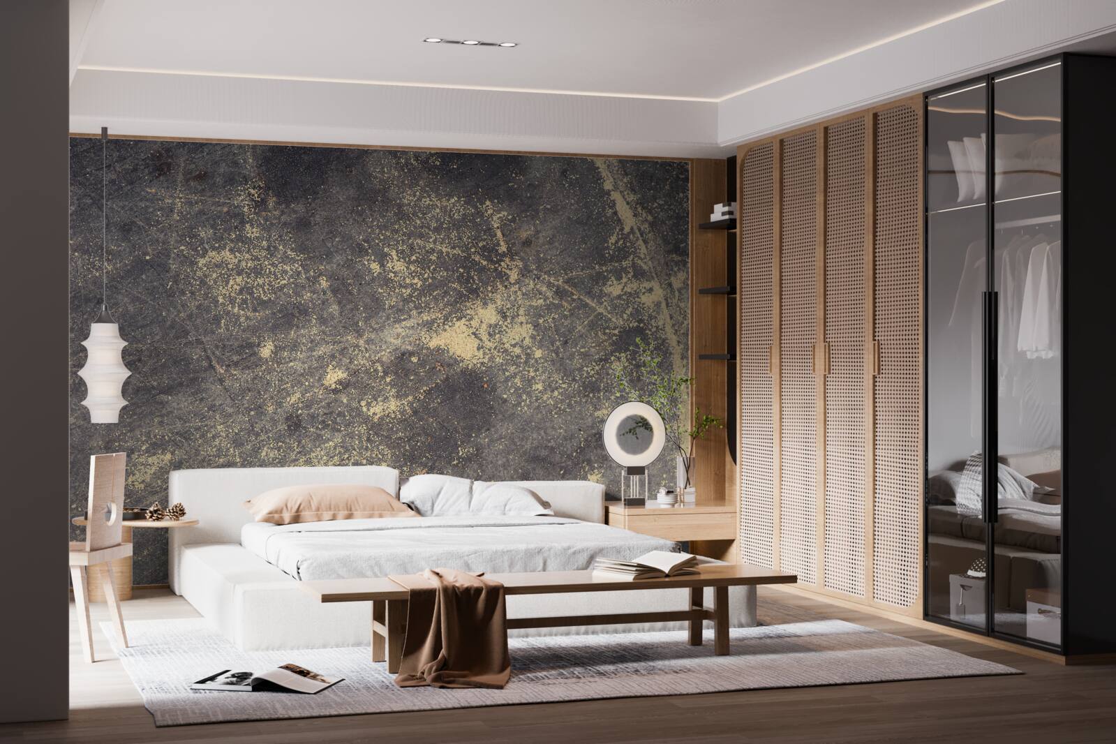 Fotobehang structuur van gescheurd beton