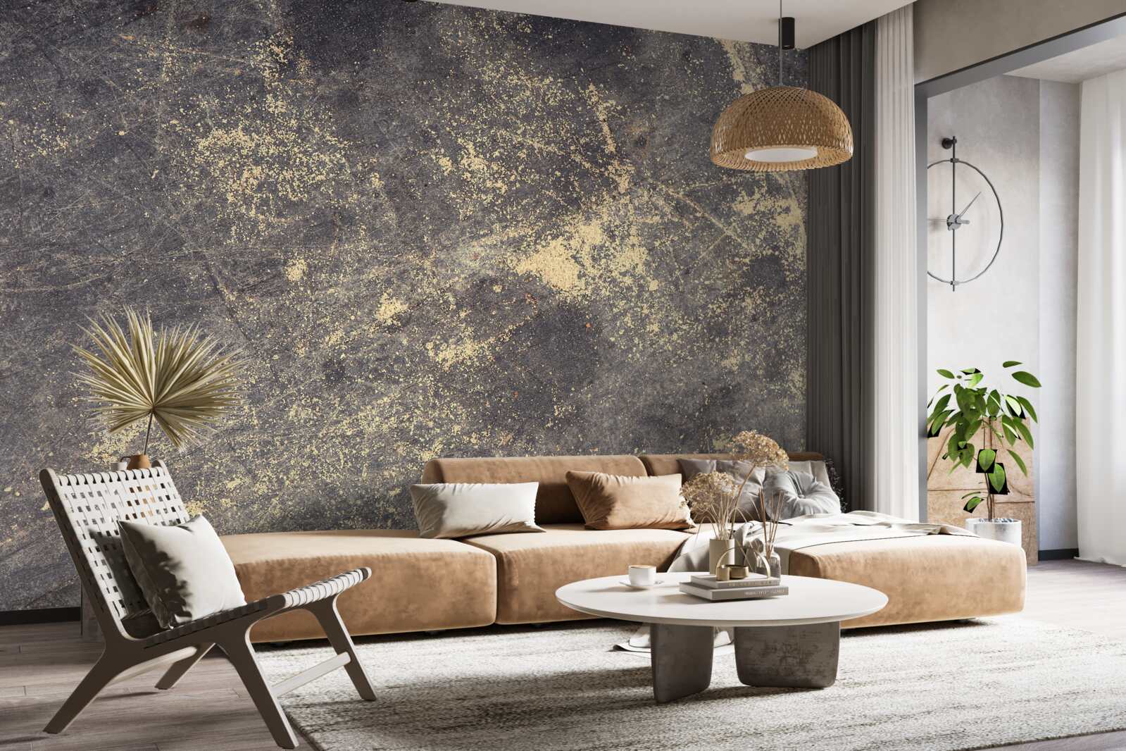 Fotobehang structuur van gescheurd beton