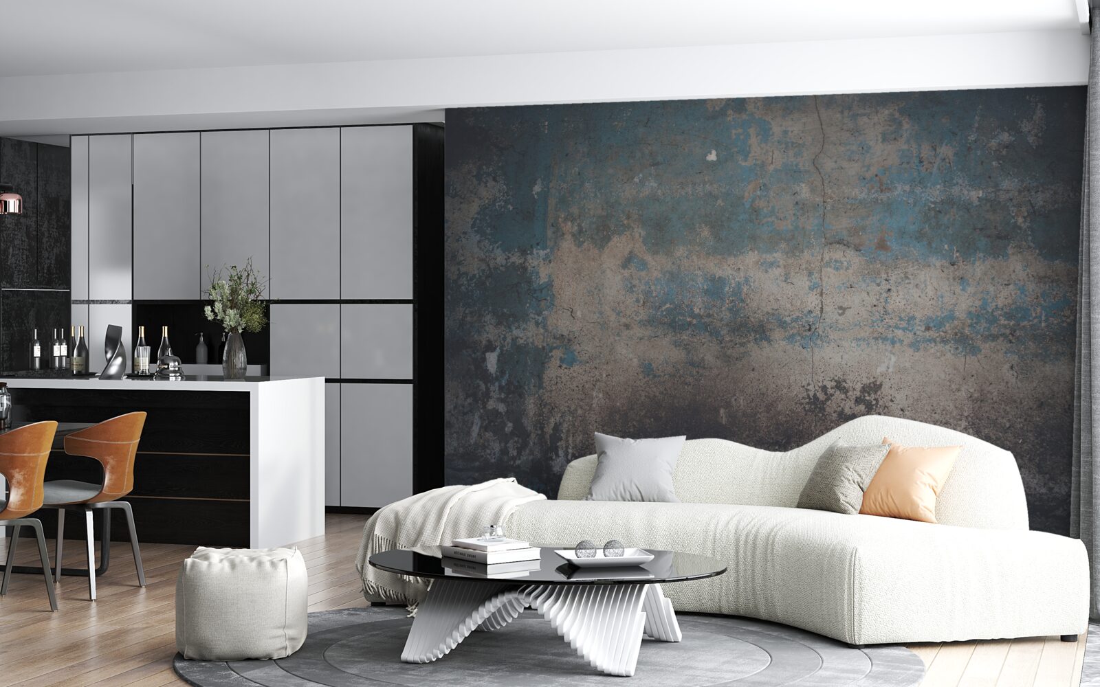 Fotobehang muurstructuur uitgewist door de tijd