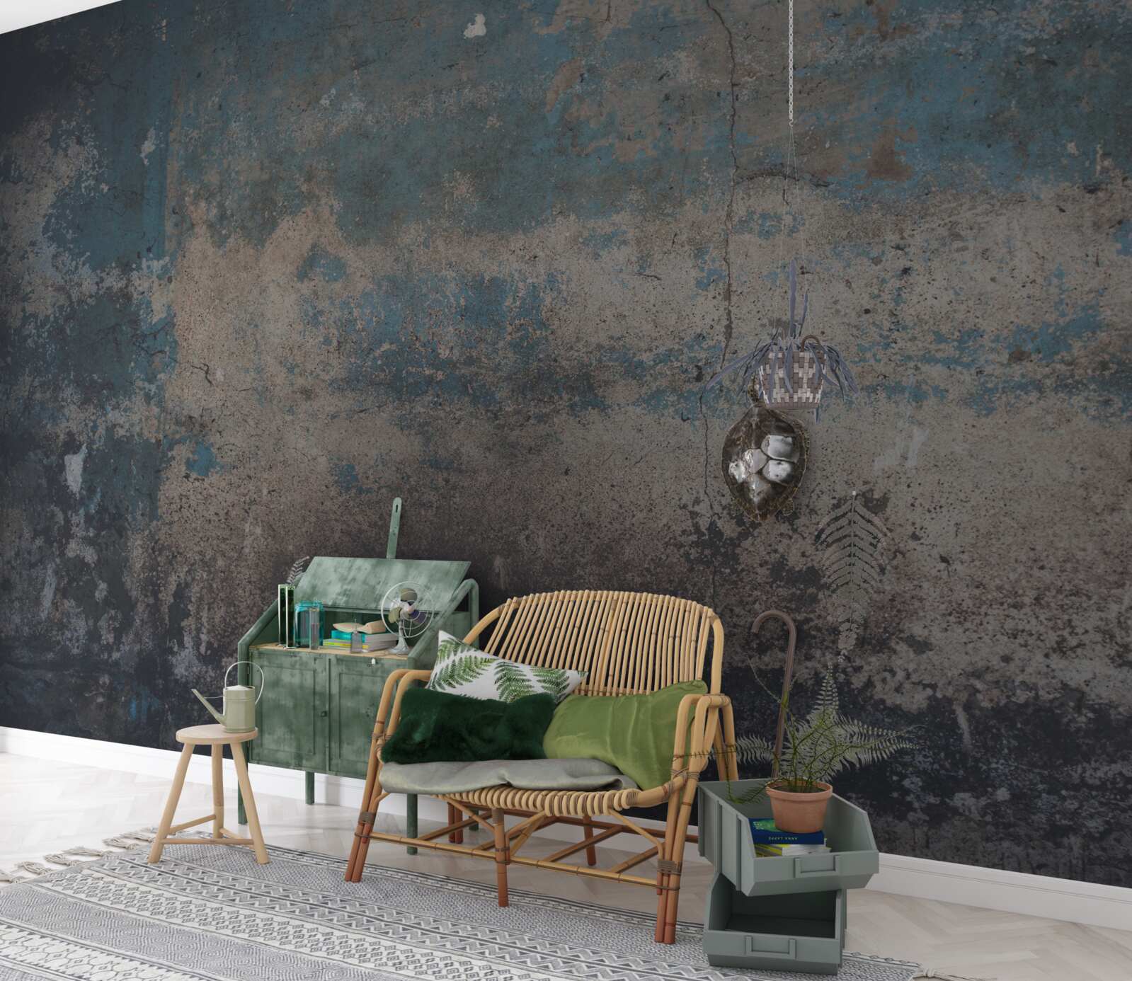 Fotobehang muurstructuur uitgewist door de tijd