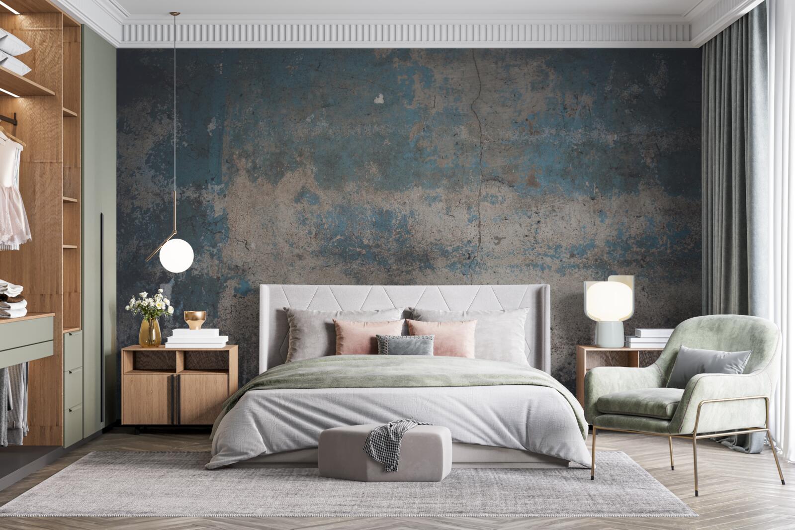 Fotobehang muurstructuur uitgewist door de tijd