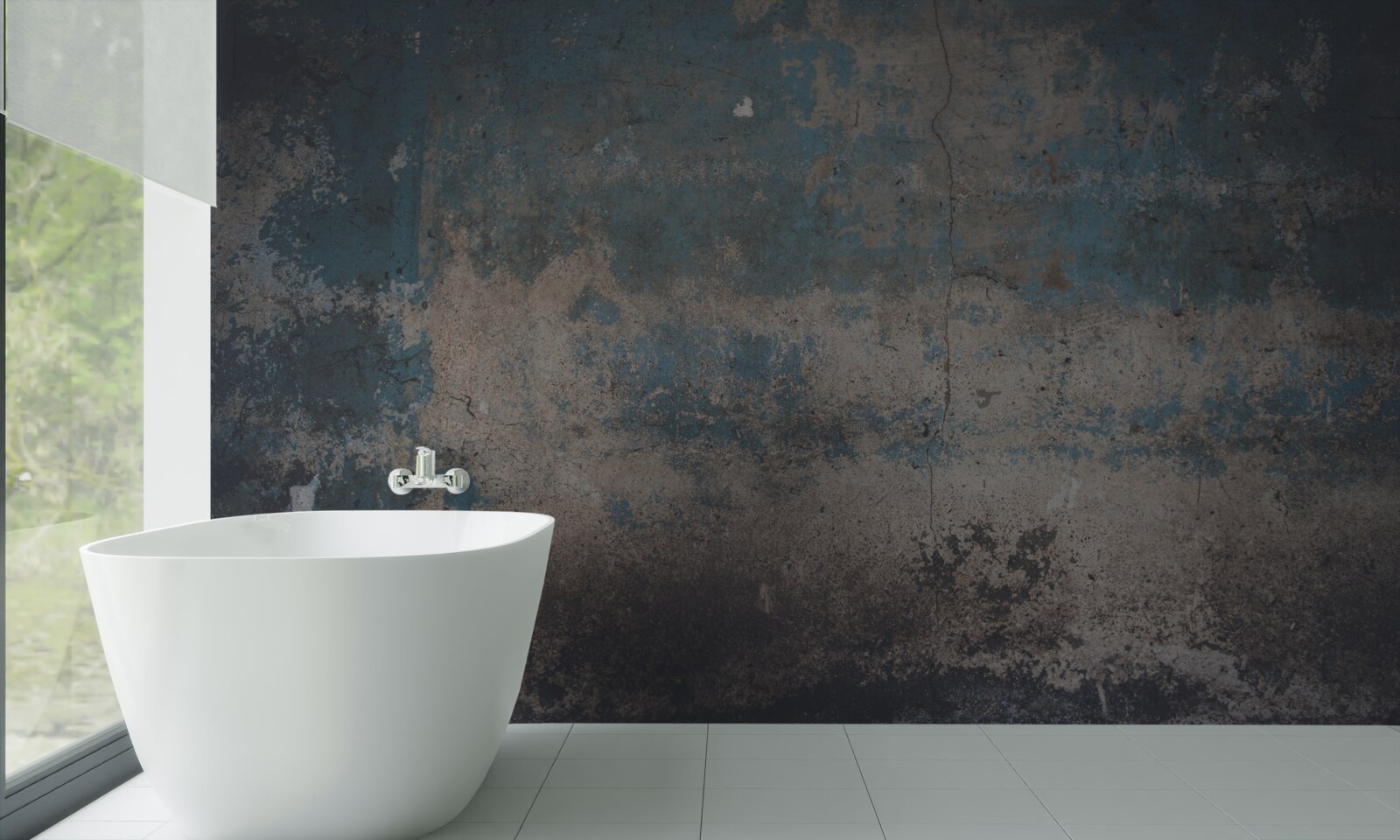 Fotobehang muurstructuur uitgewist door de tijd