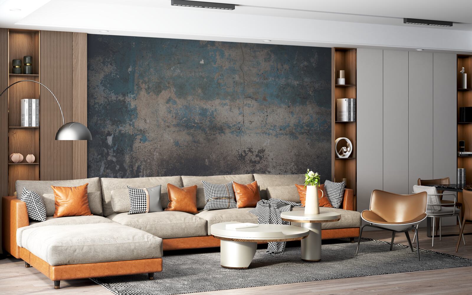 Fotobehang muurstructuur uitgewist door de tijd