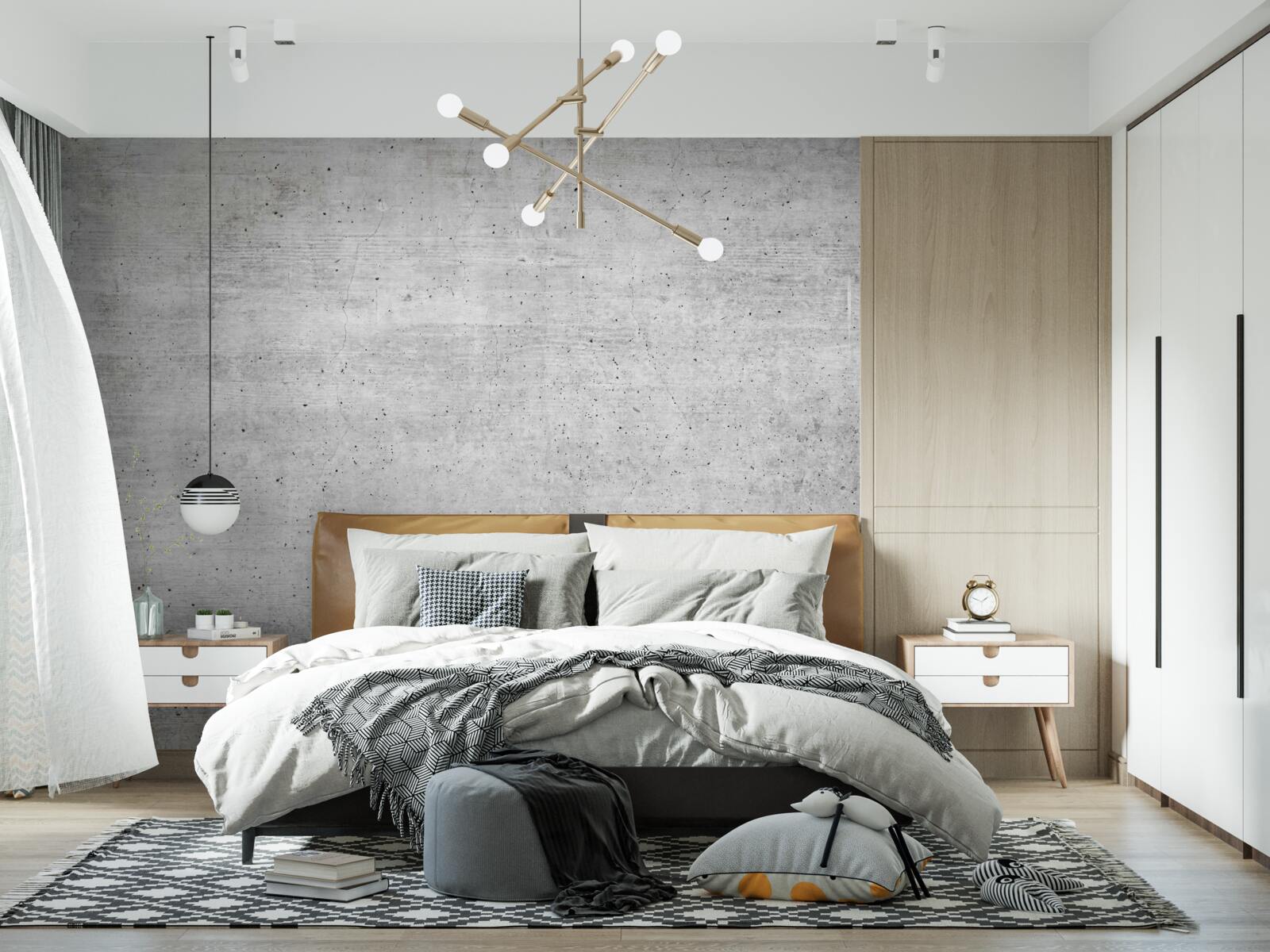 Fotobehang gepleisterde grijze textuur