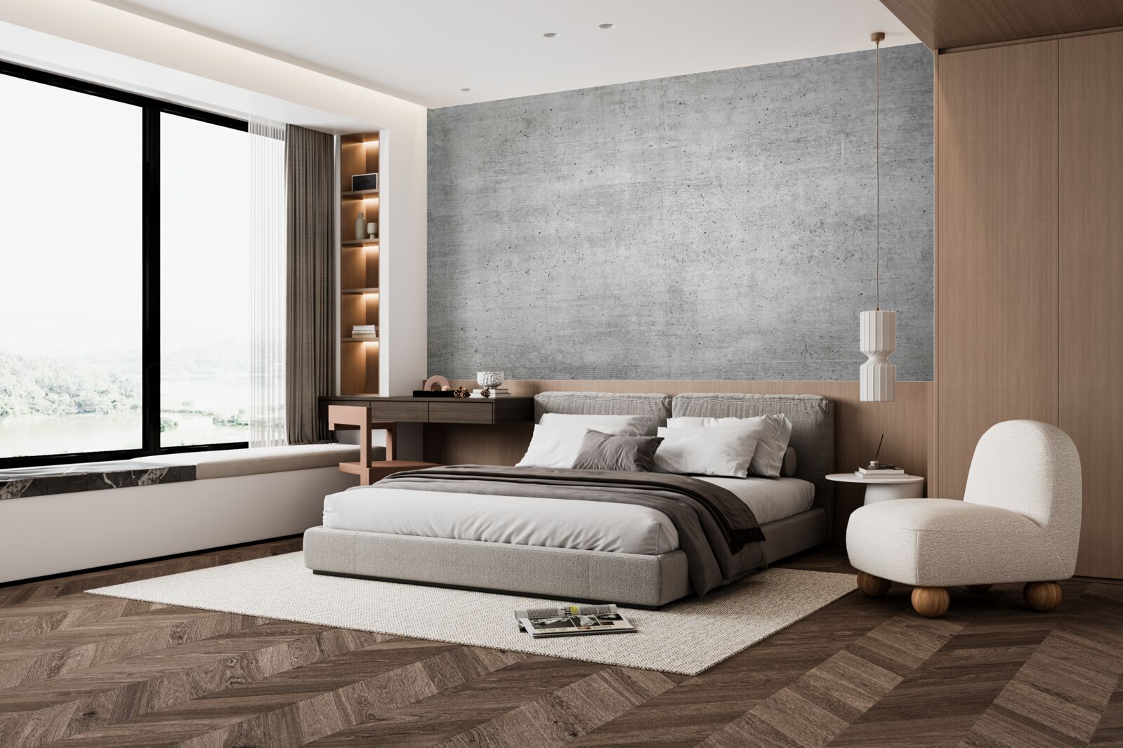 Fotobehang gepleisterde grijze textuur