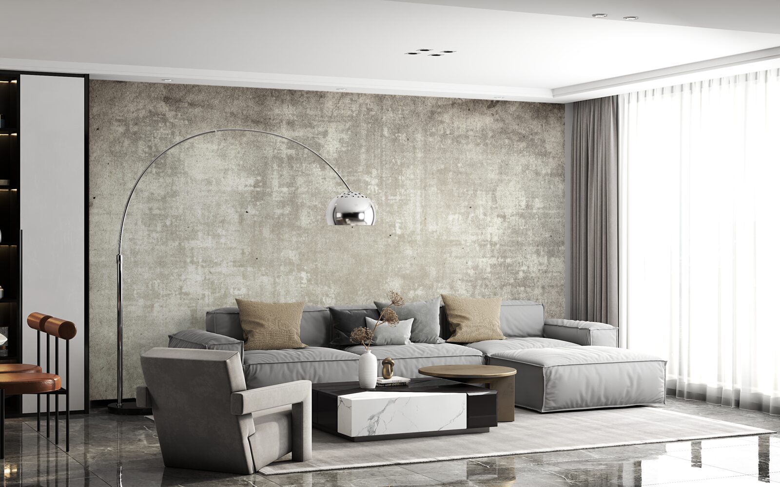 Fotobehang antieke achtergrond, donkergrijs