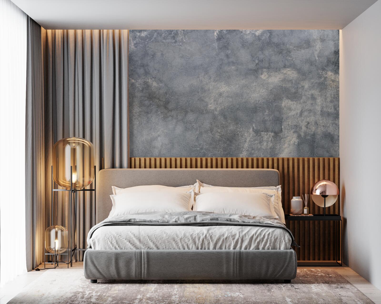 Fotobehang gevormde cementmuur